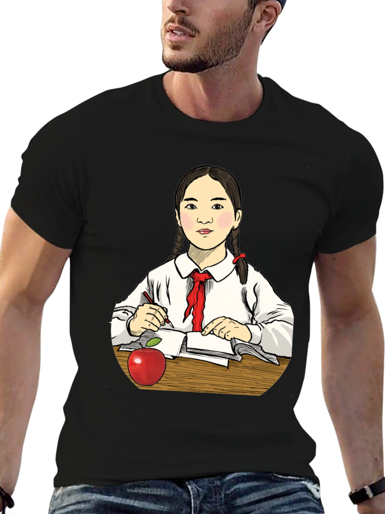 Student Girl Graphic Tee - Back to School Style