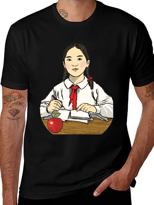Student Girl Graphic Tee - Back to School Style