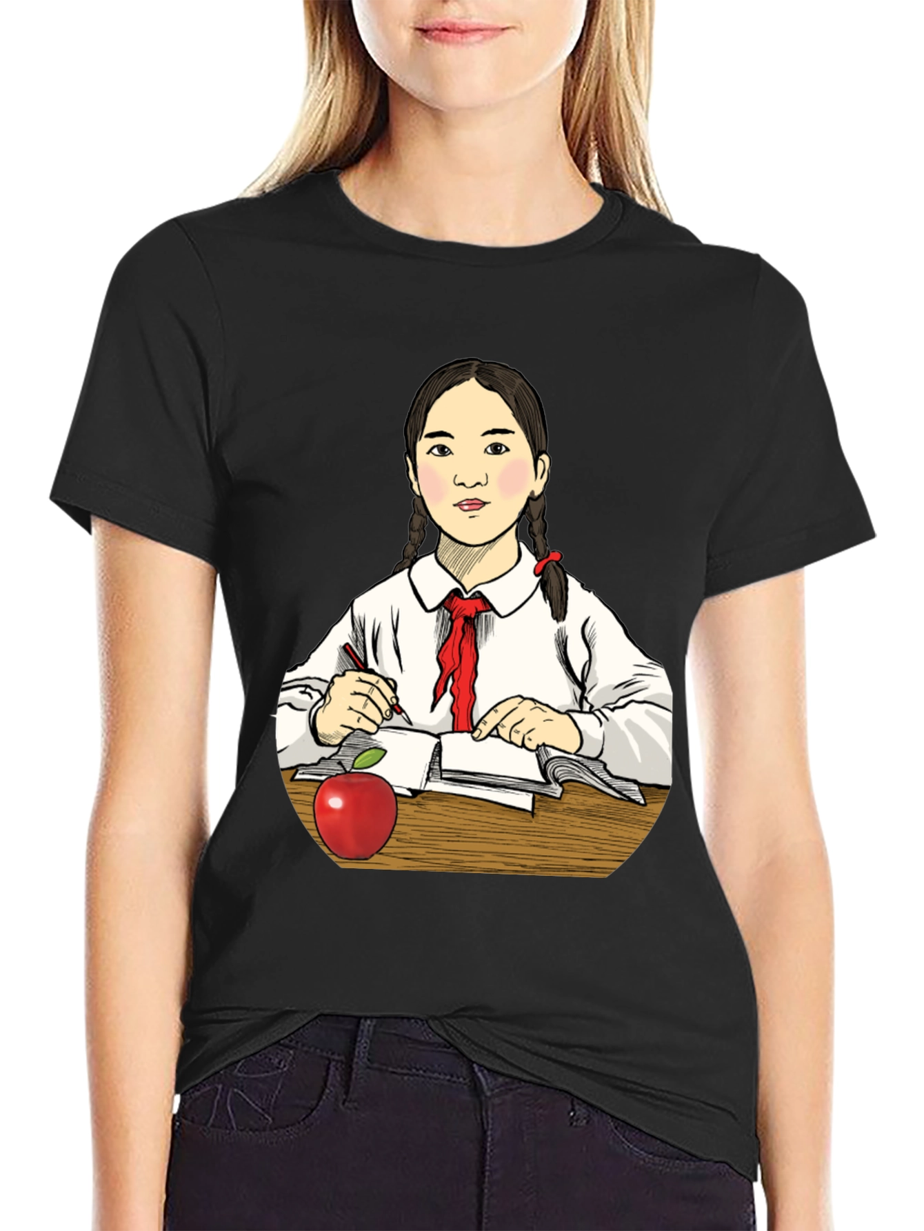 Student Girl Graphic Tee - Back to School Style