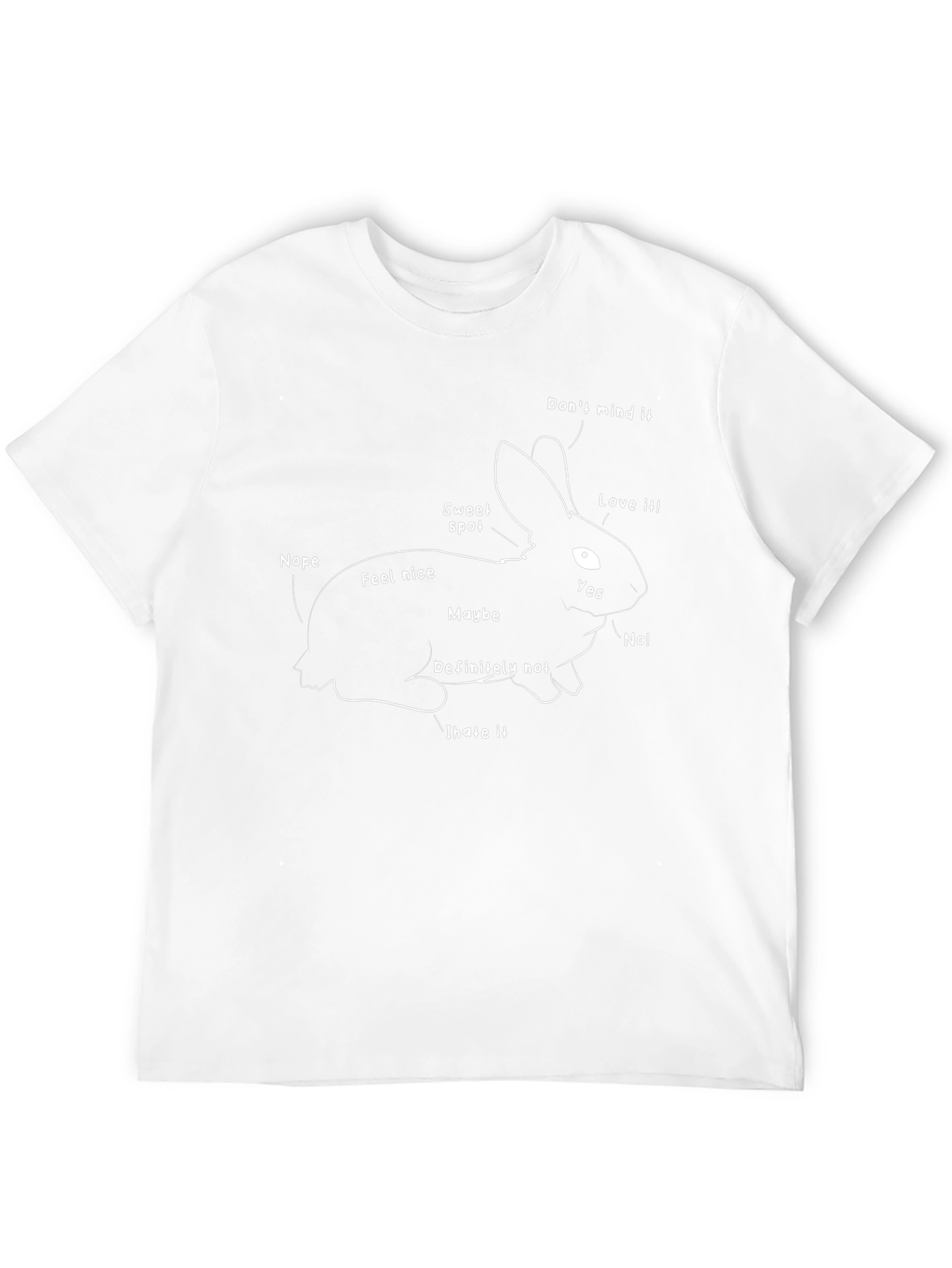 Funny Bunny Petting Guide Black T-Shirt