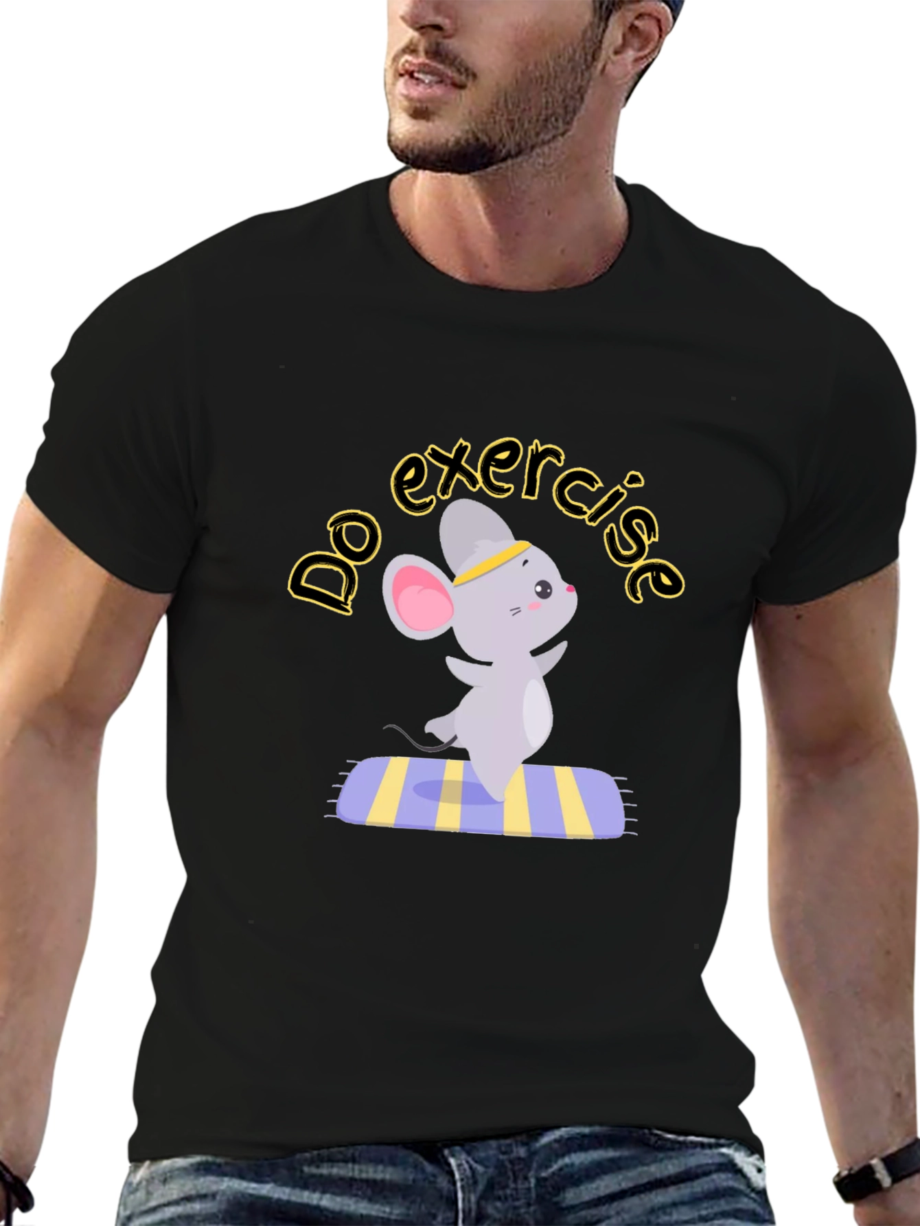 Exercise Mouse Graphic Tee