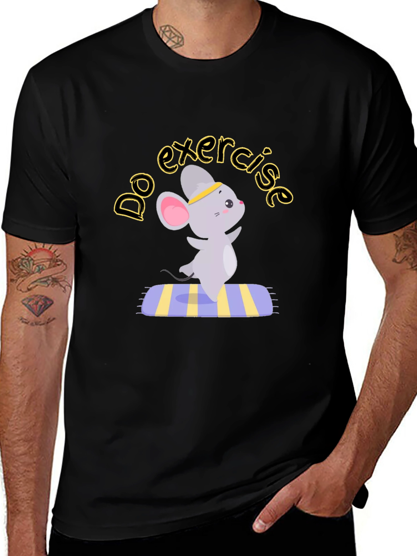 Exercise Mouse Graphic Tee