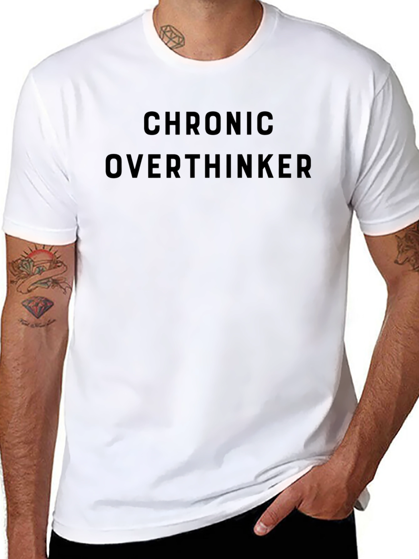 Chronic Overthinker Black T-Shirt
