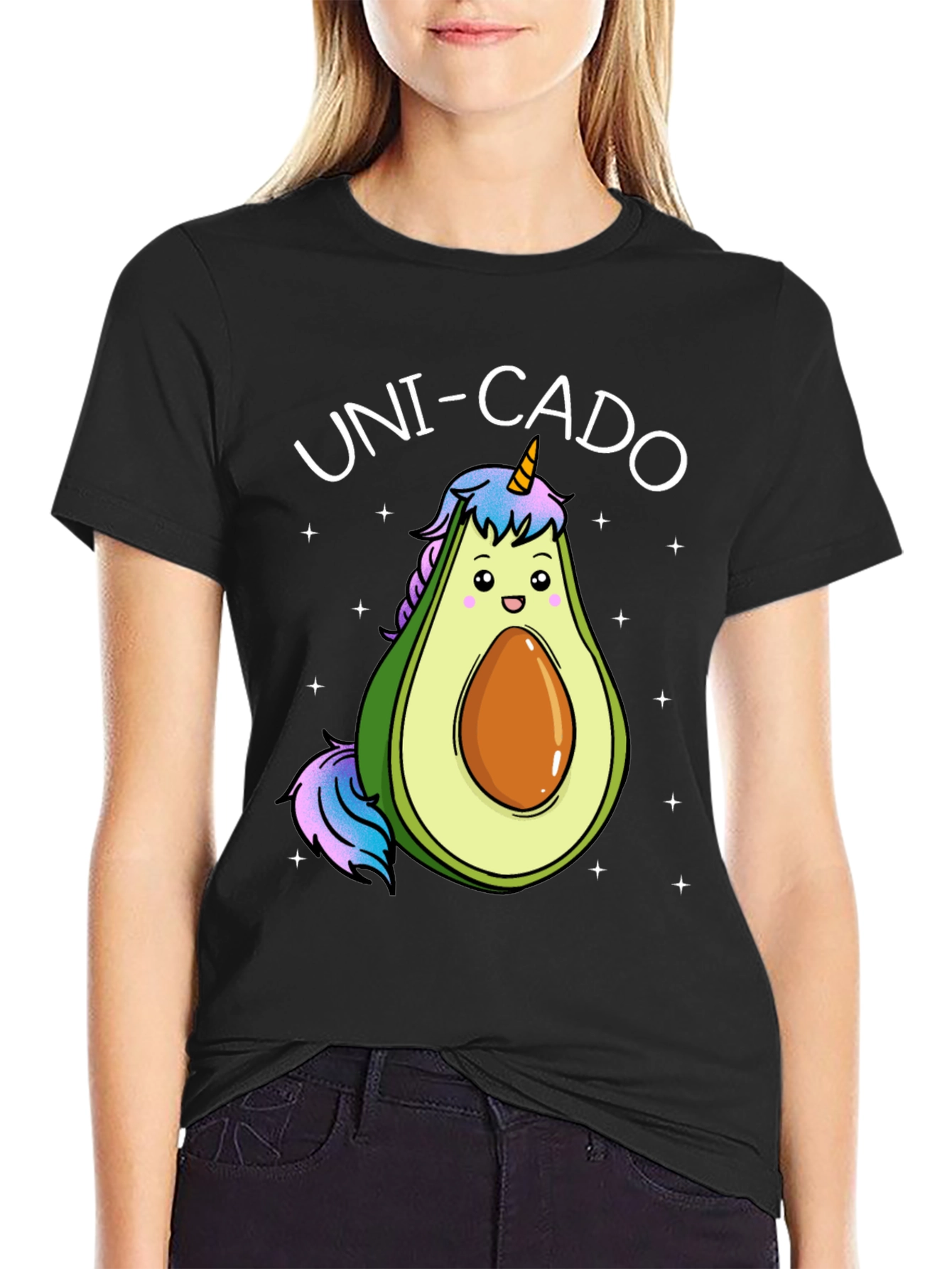 Uni-Cado Avocado Unicorn Graphic T-Shirt