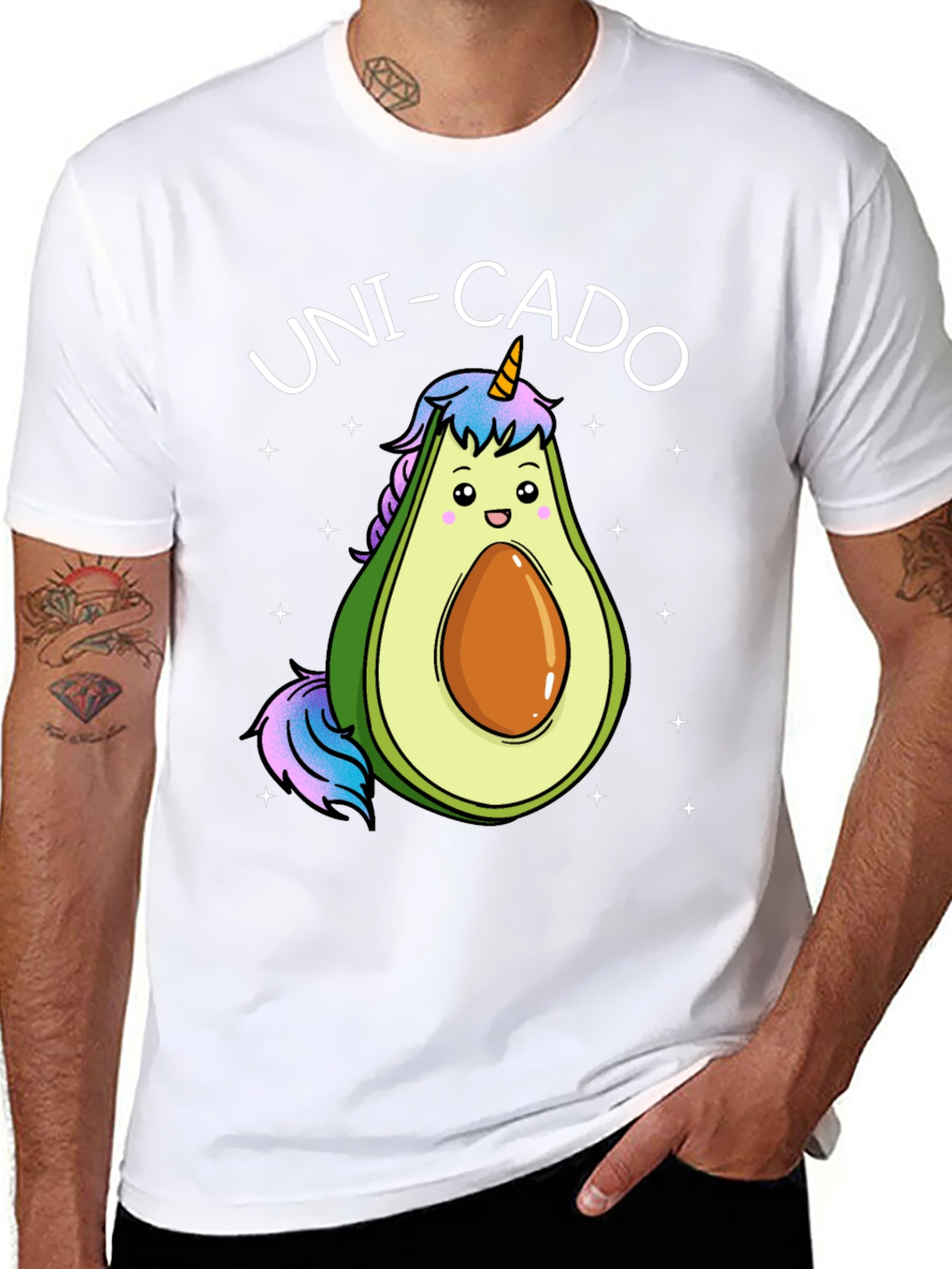 Uni-Cado Avocado Unicorn Graphic T-Shirt