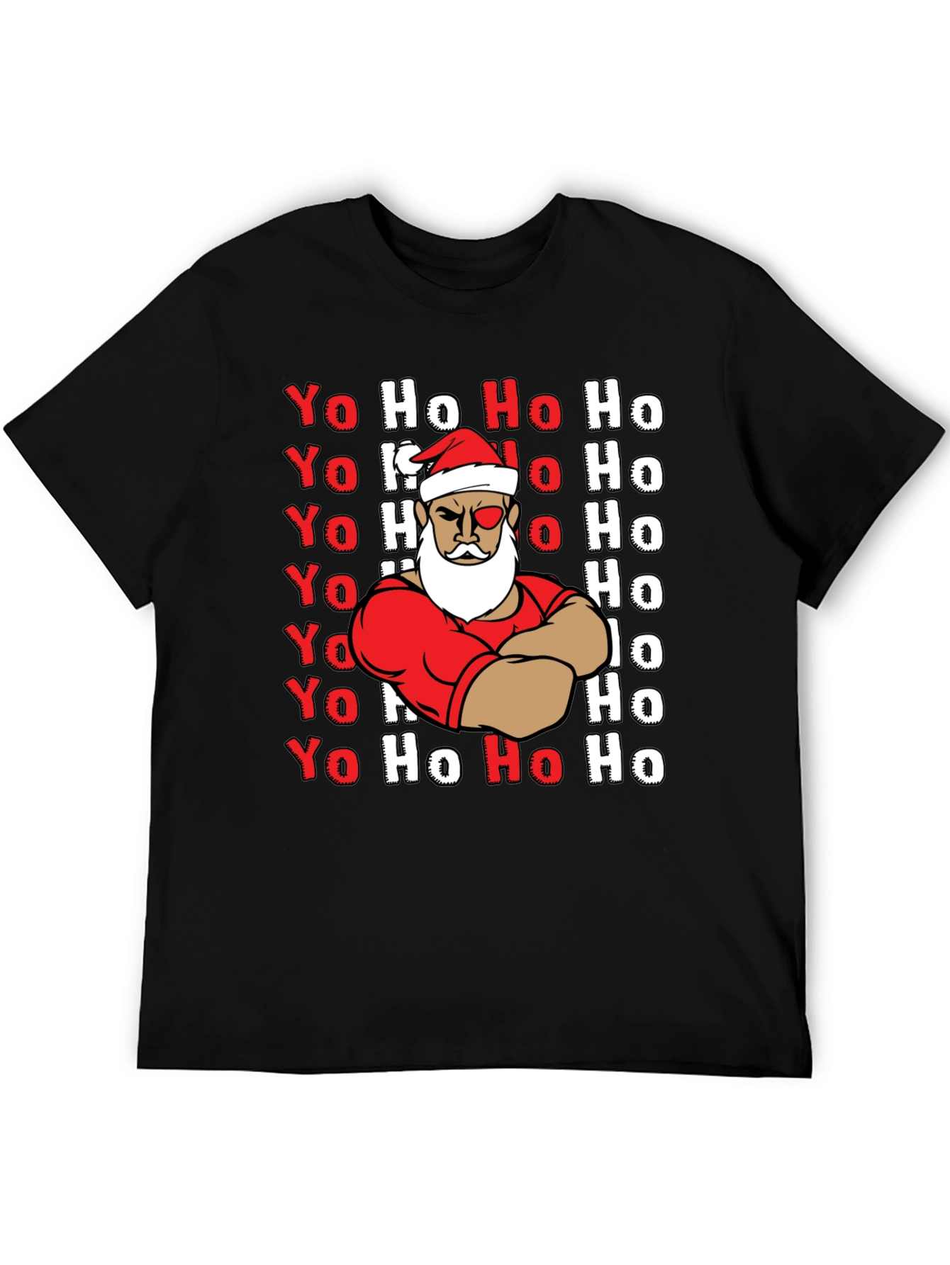 Yo Ho Ho Graphic Tee - Santa Claus Christmas