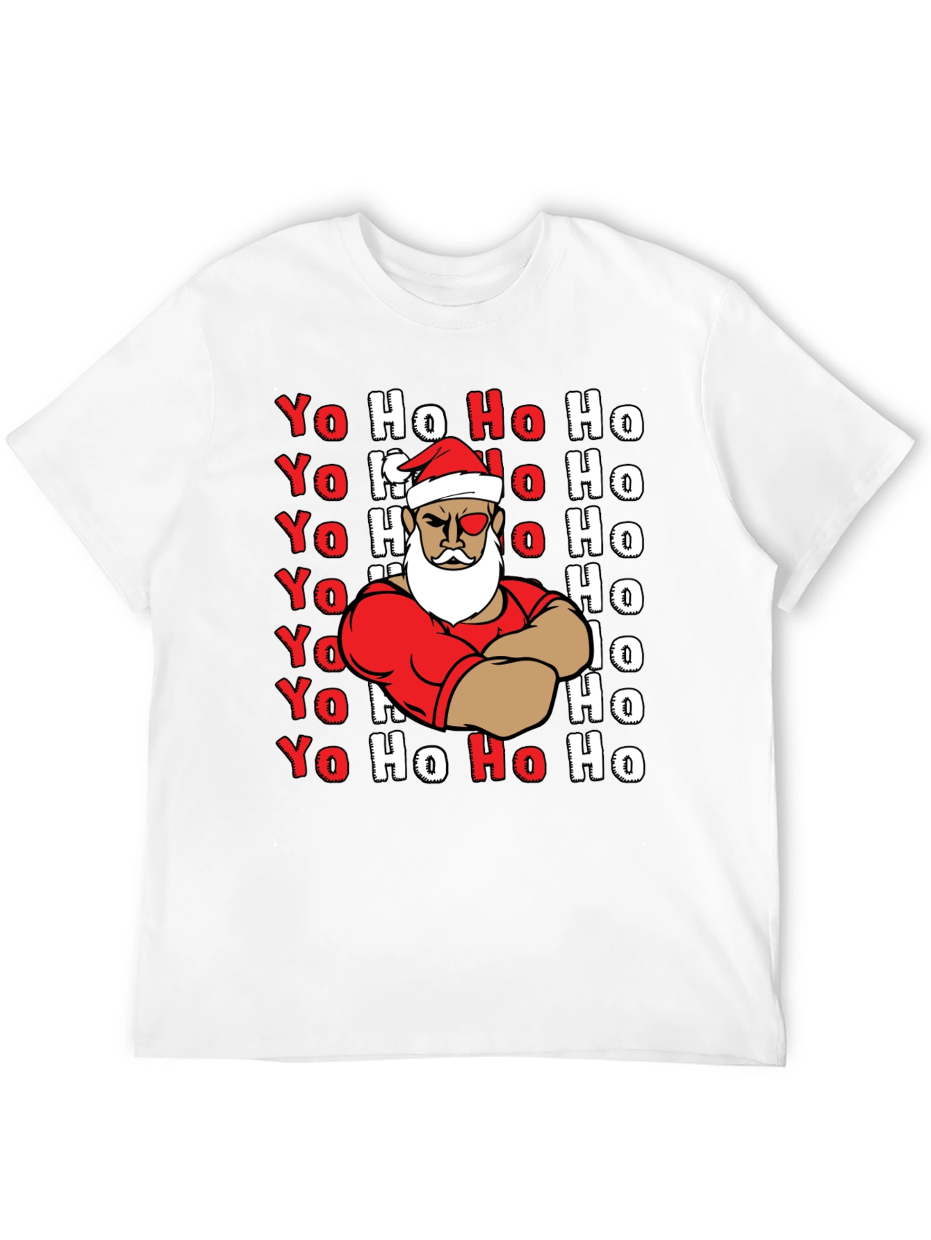 Yo Ho Ho Graphic Tee - Santa Claus Christmas