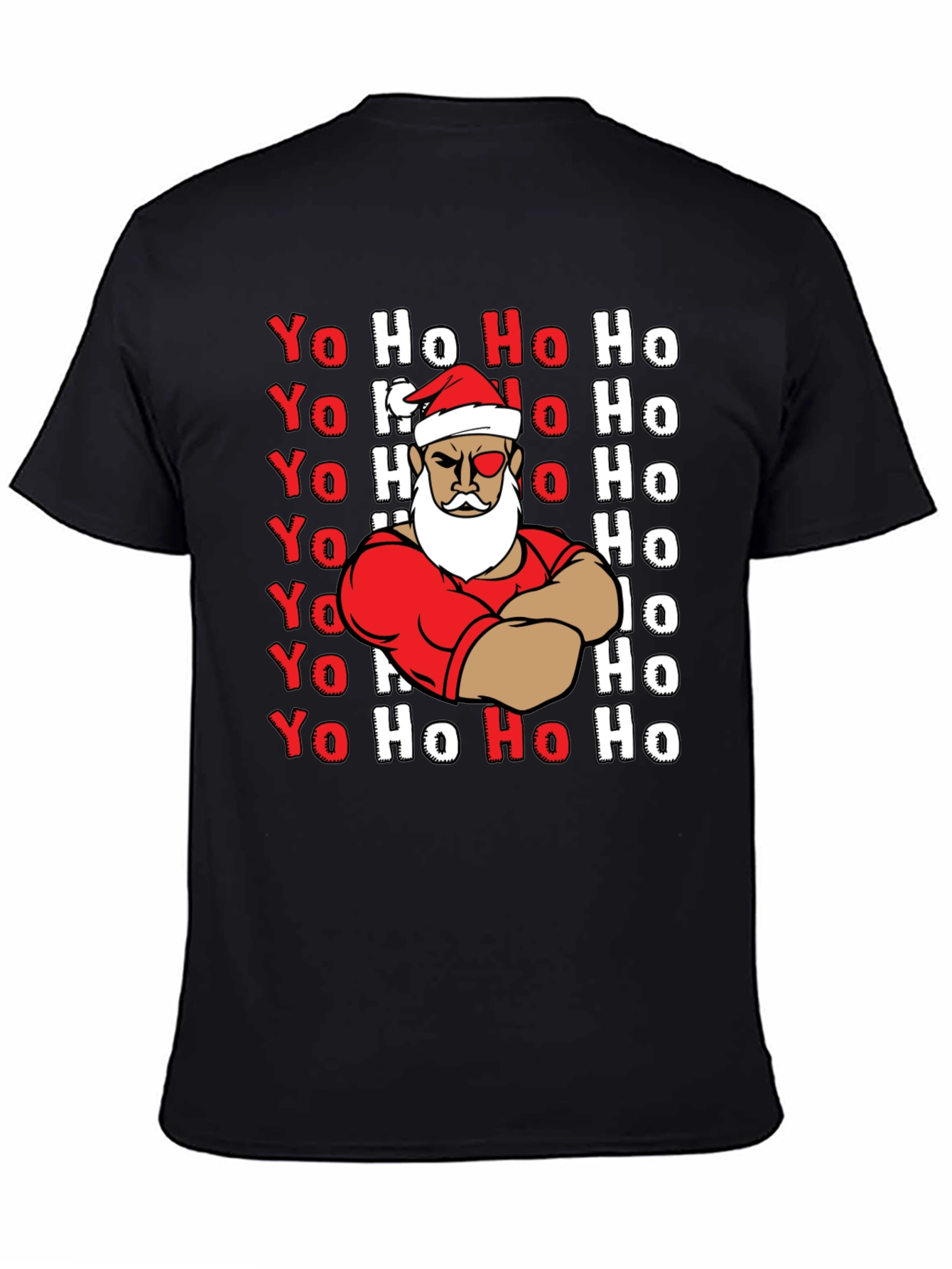 Yo Ho Ho Graphic Tee - Santa Claus Christmas