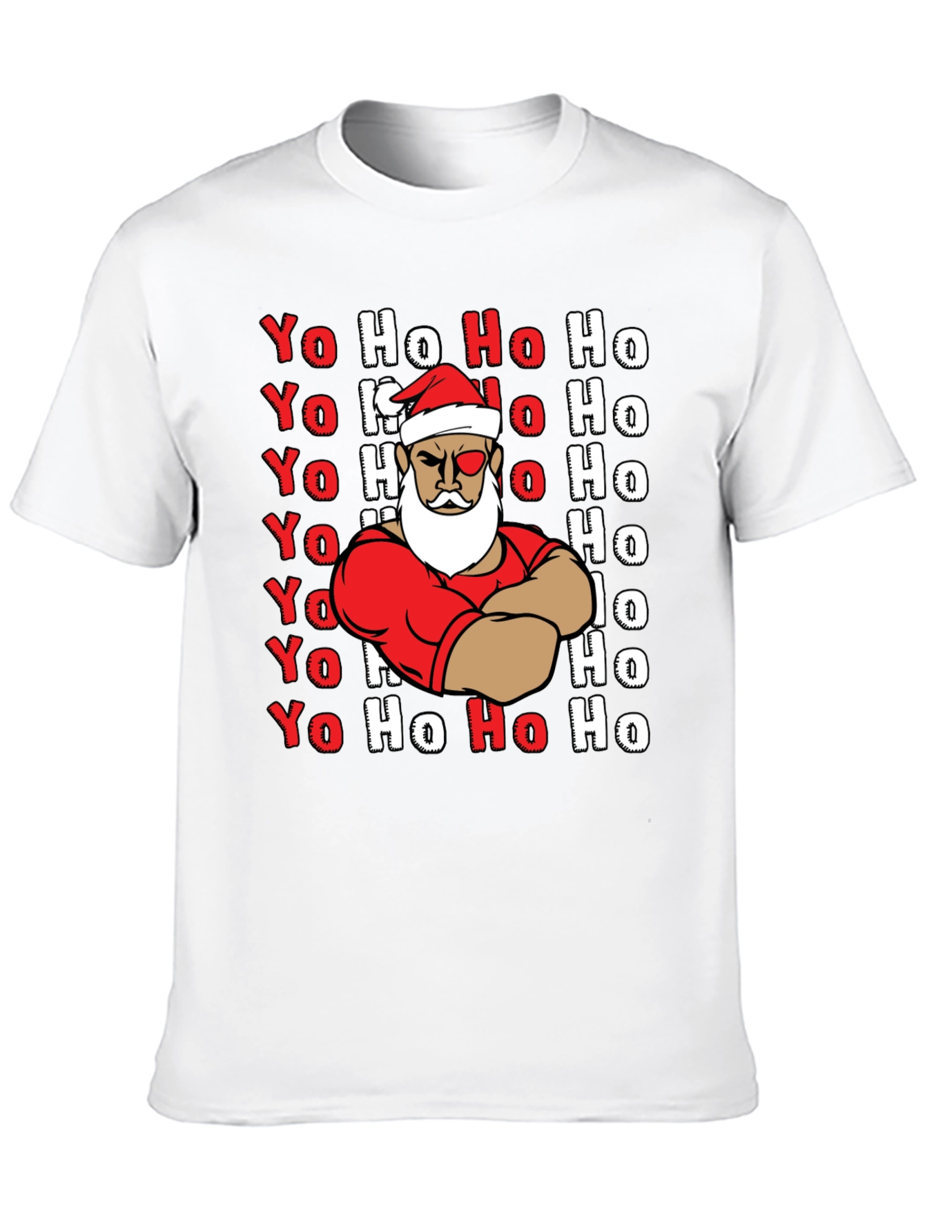 Yo Ho Ho Graphic Tee - Santa Claus Christmas