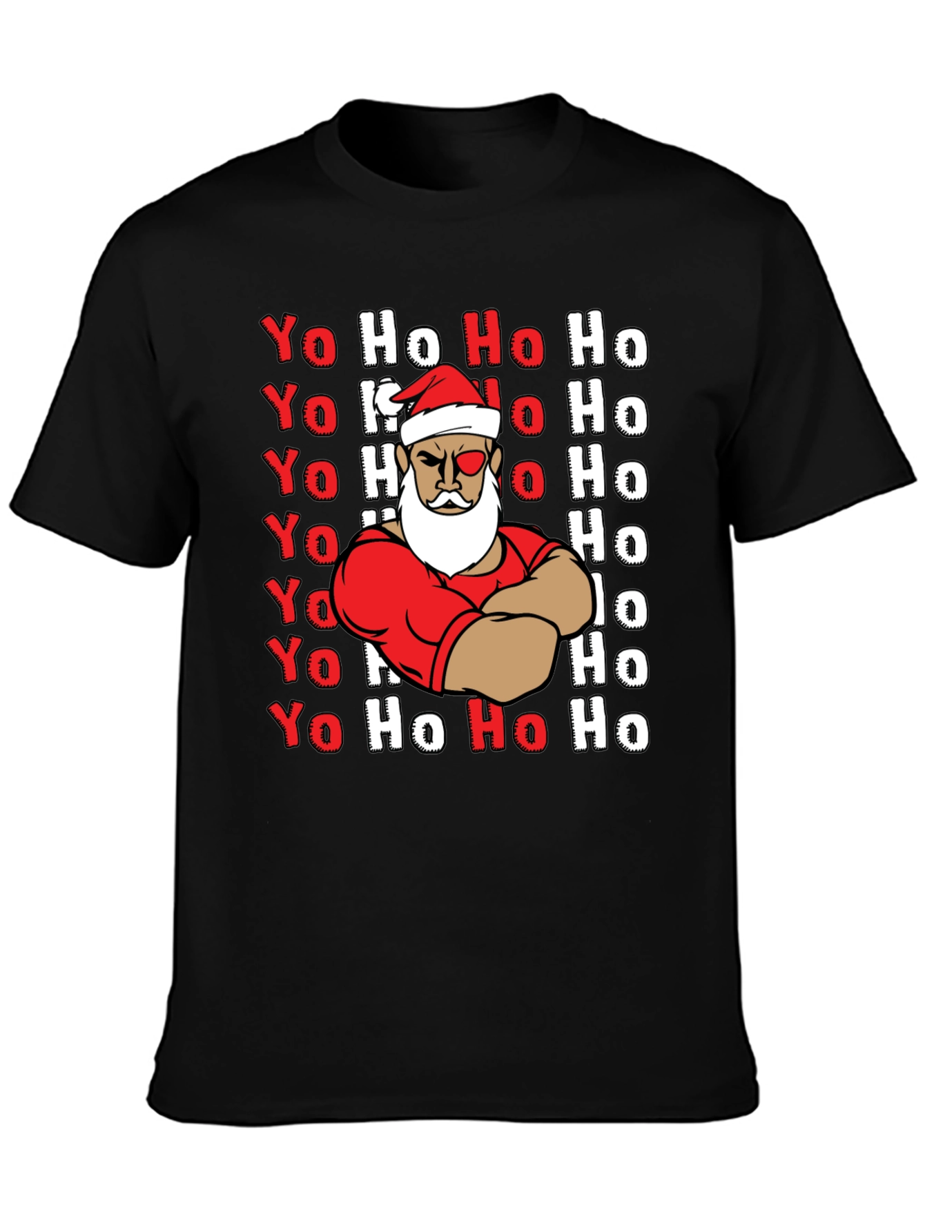 Yo Ho Ho Graphic Tee - Santa Claus Christmas