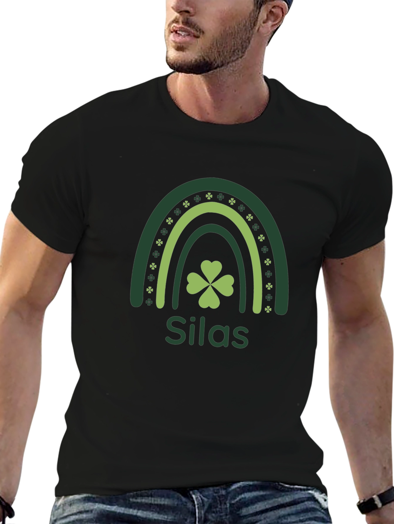 St. Patricks Day Silas Clover Rainbow T-Shirt