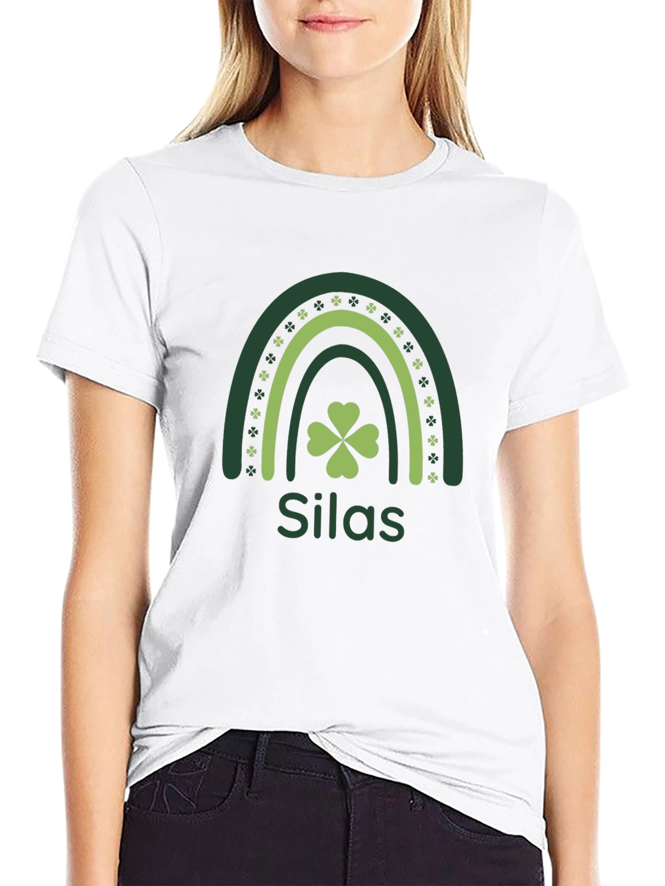 St. Patricks Day Silas Clover Rainbow T-Shirt