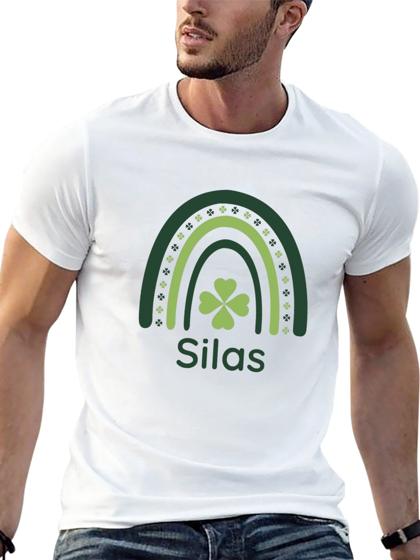 St. Patricks Day Silas Clover Rainbow T-Shirt