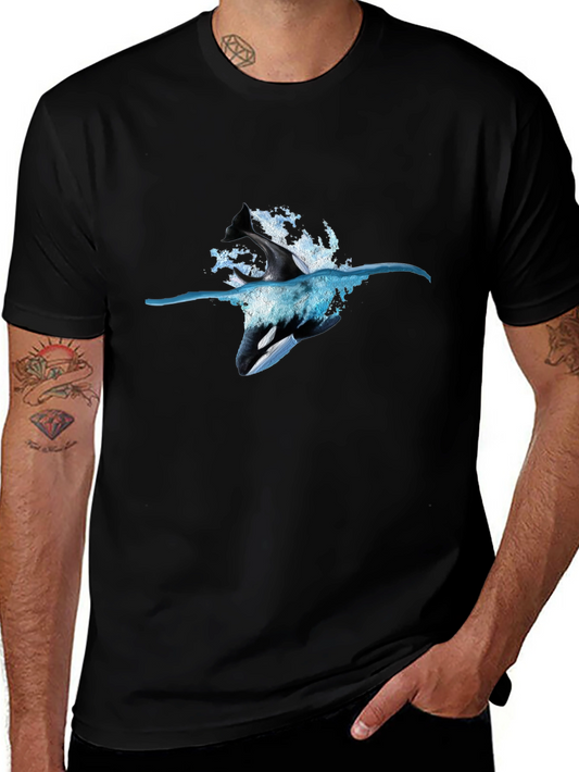 Orca Splash Graphic Tee - Black T-Shirt
