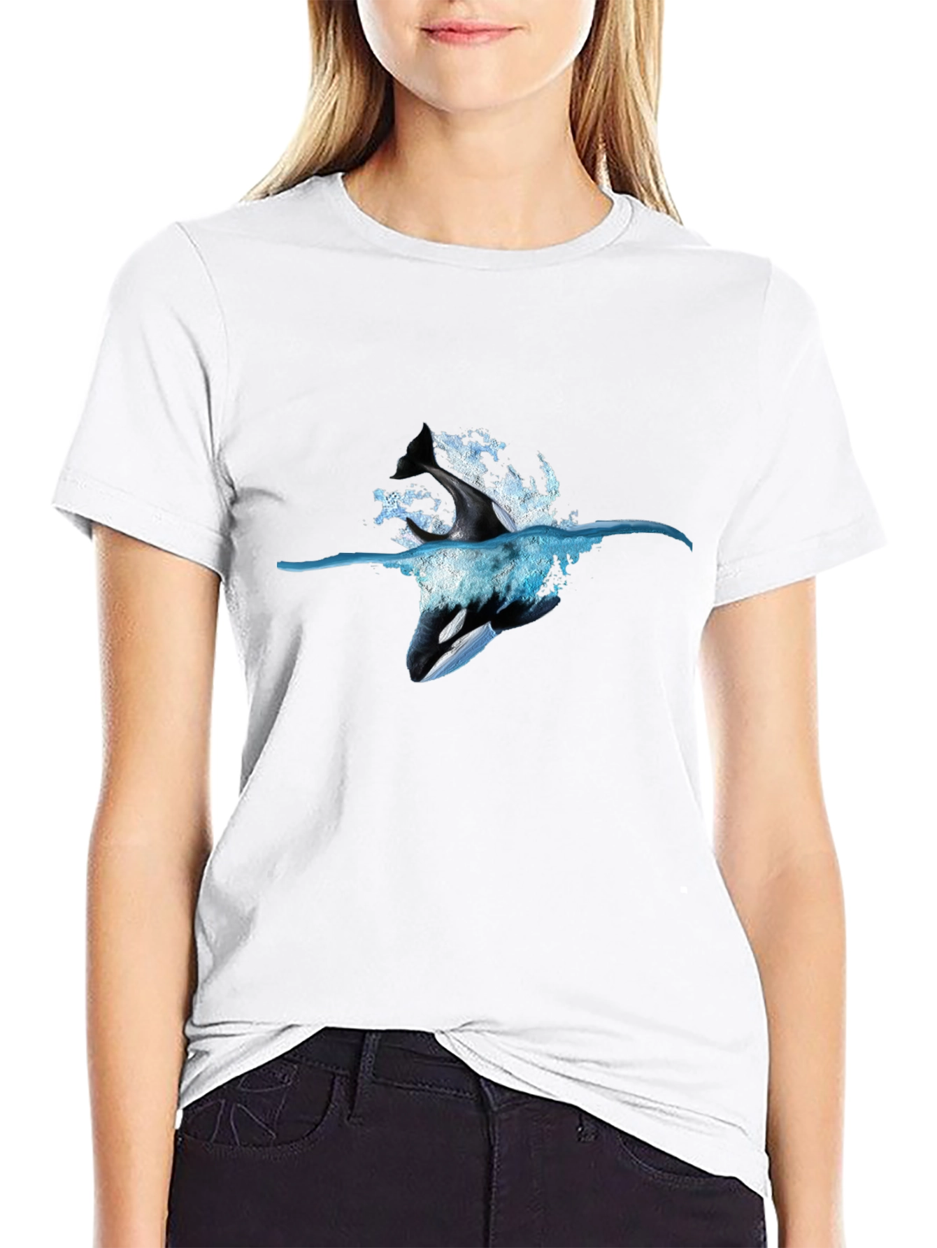 Orca Splash Graphic Tee - Black T-Shirt