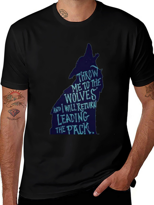 Wolf Pack Leader Graphic Tee - Black