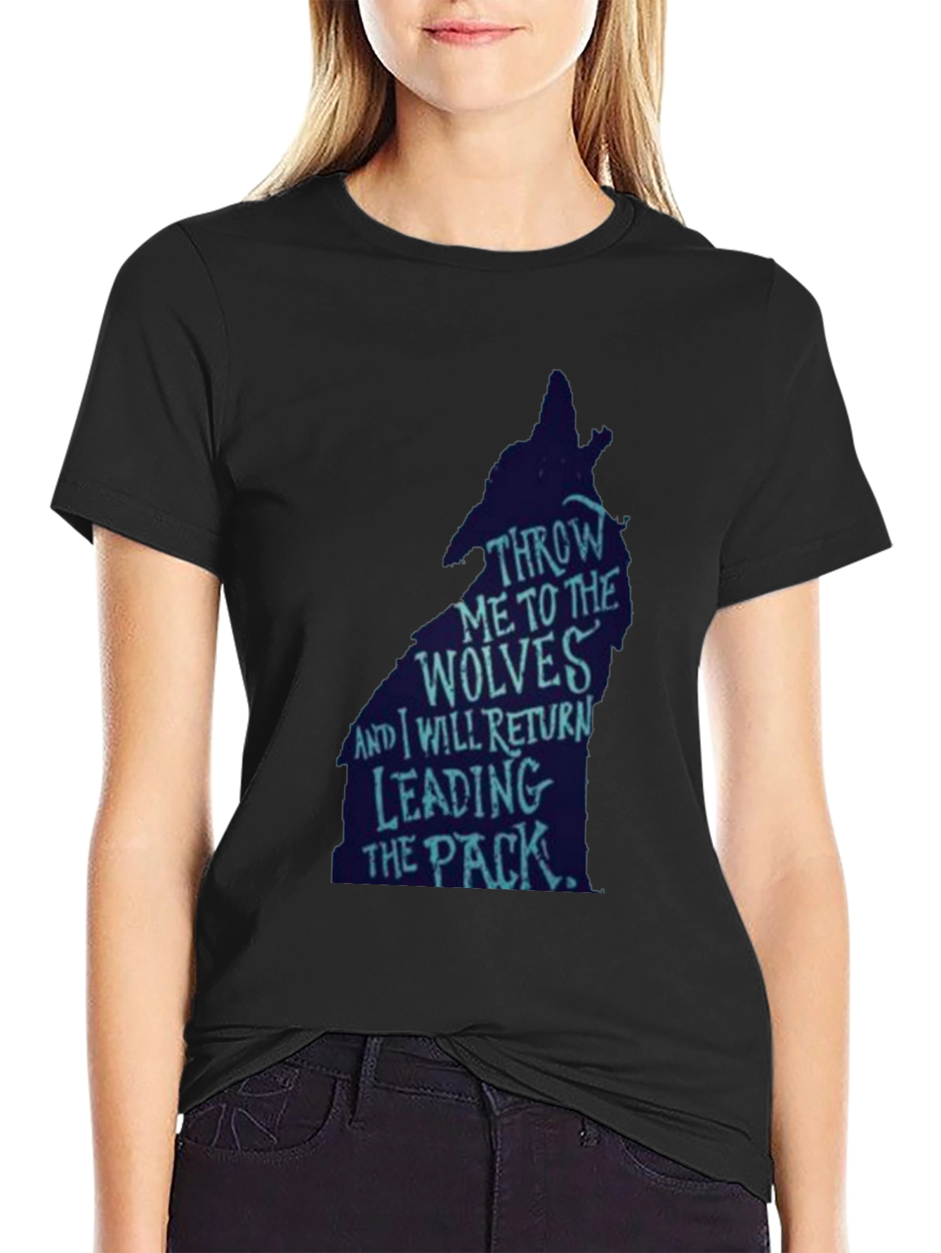 Wolf Pack Leader Graphic Tee - Black