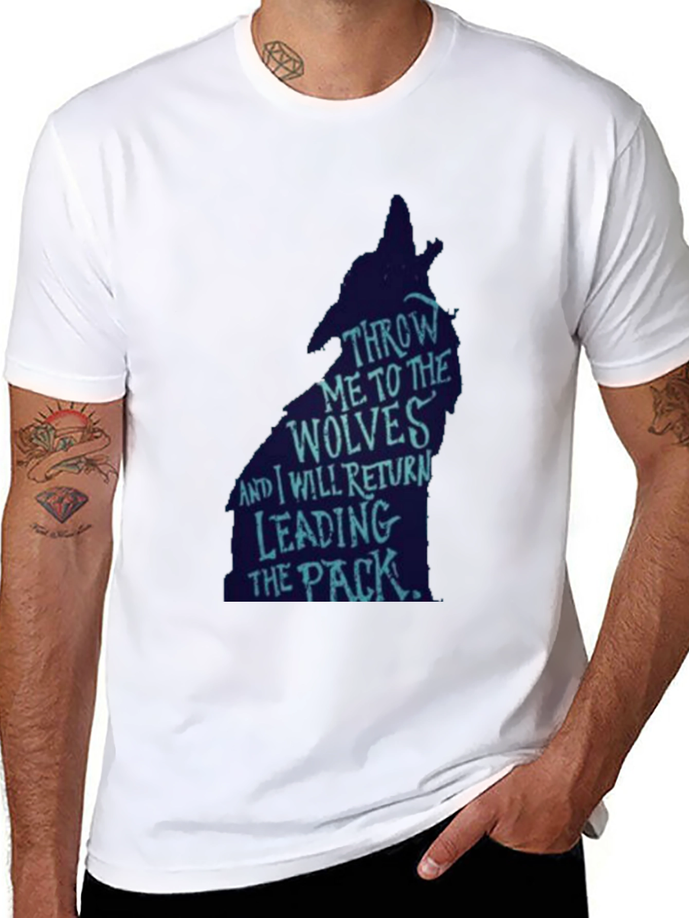 Wolf Pack Leader Graphic Tee - Black