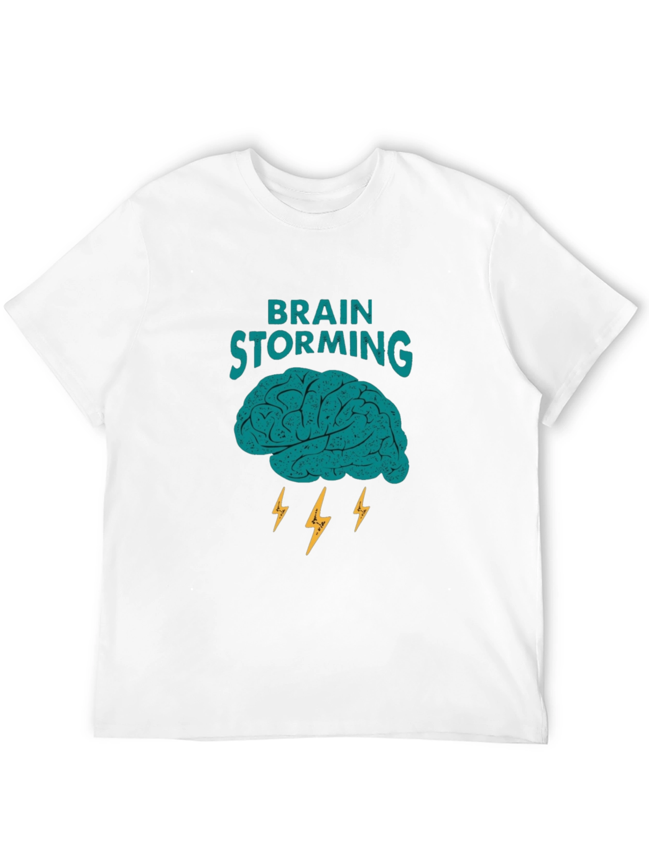 Brainstorming Graphic Tee - Black Cotton Blend