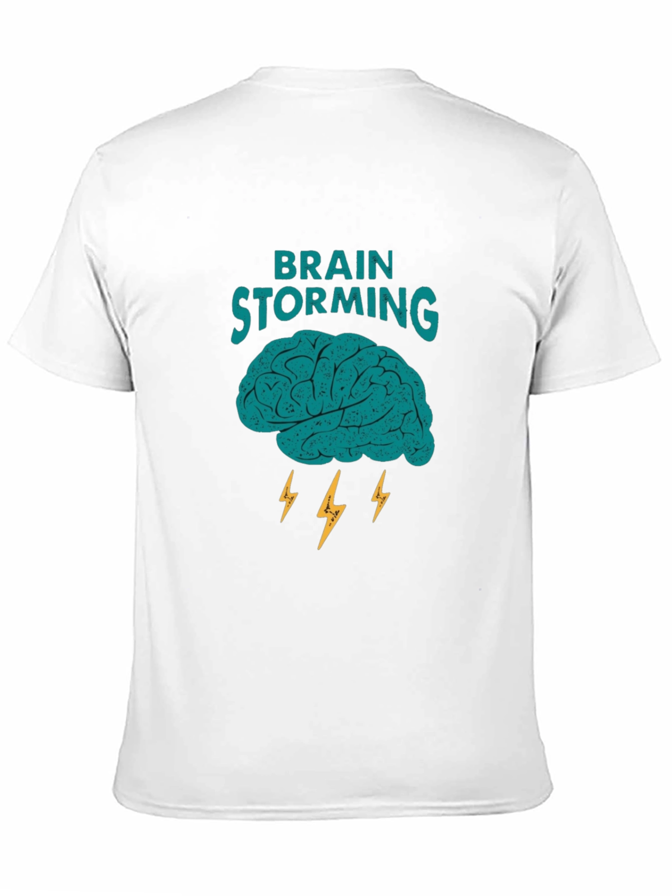 Brainstorming Graphic Tee - Black Cotton Blend