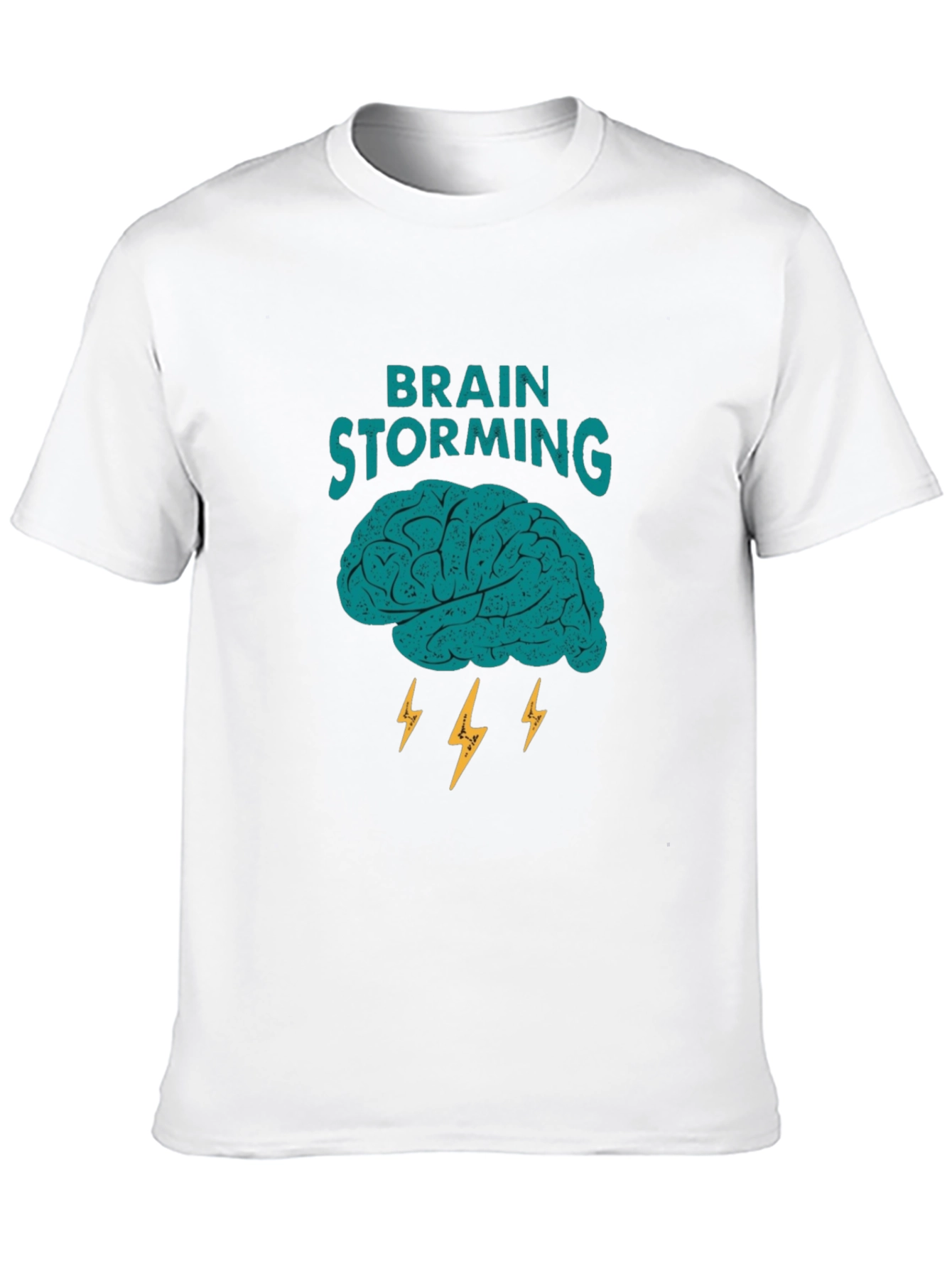 Brainstorming Graphic Tee - Black Cotton Blend