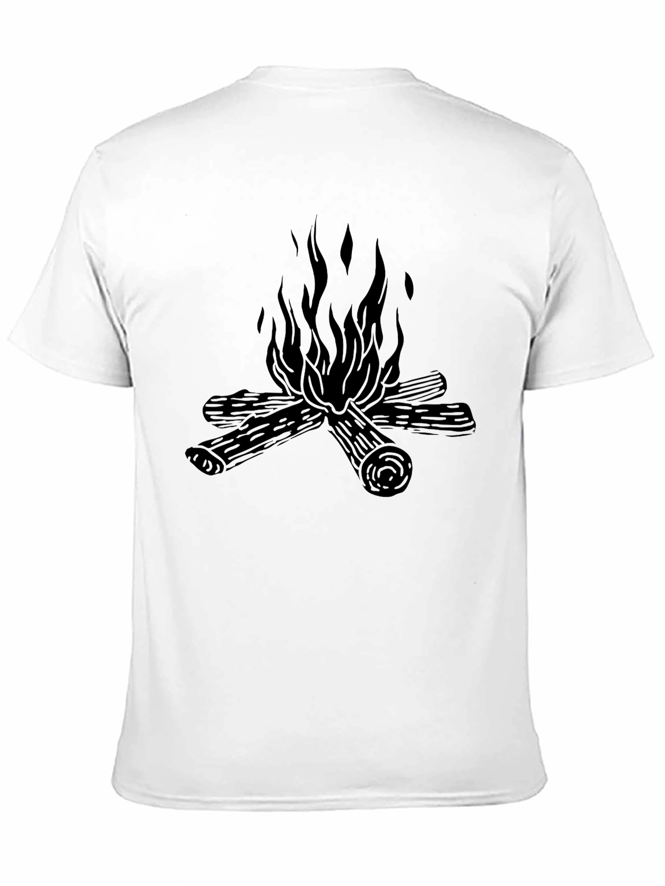Campfire Graphic Tee - Black Cotton Comfort