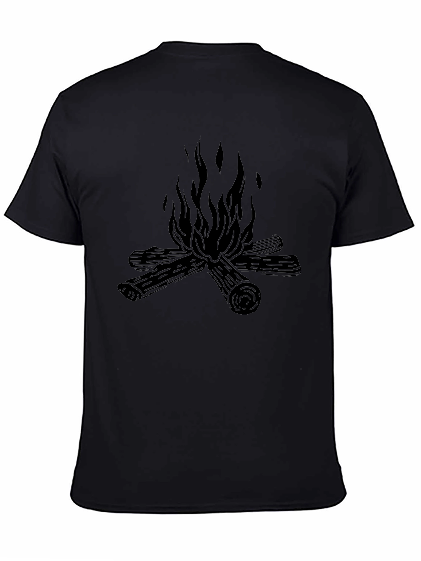 Campfire Graphic Tee - Black Cotton Comfort