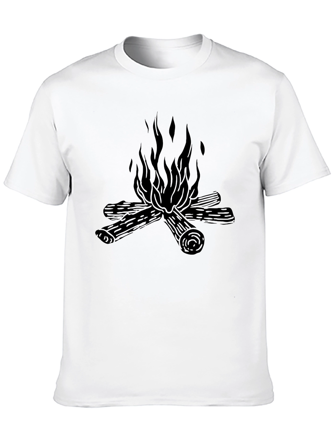 Campfire Graphic Tee - Black Cotton Comfort
