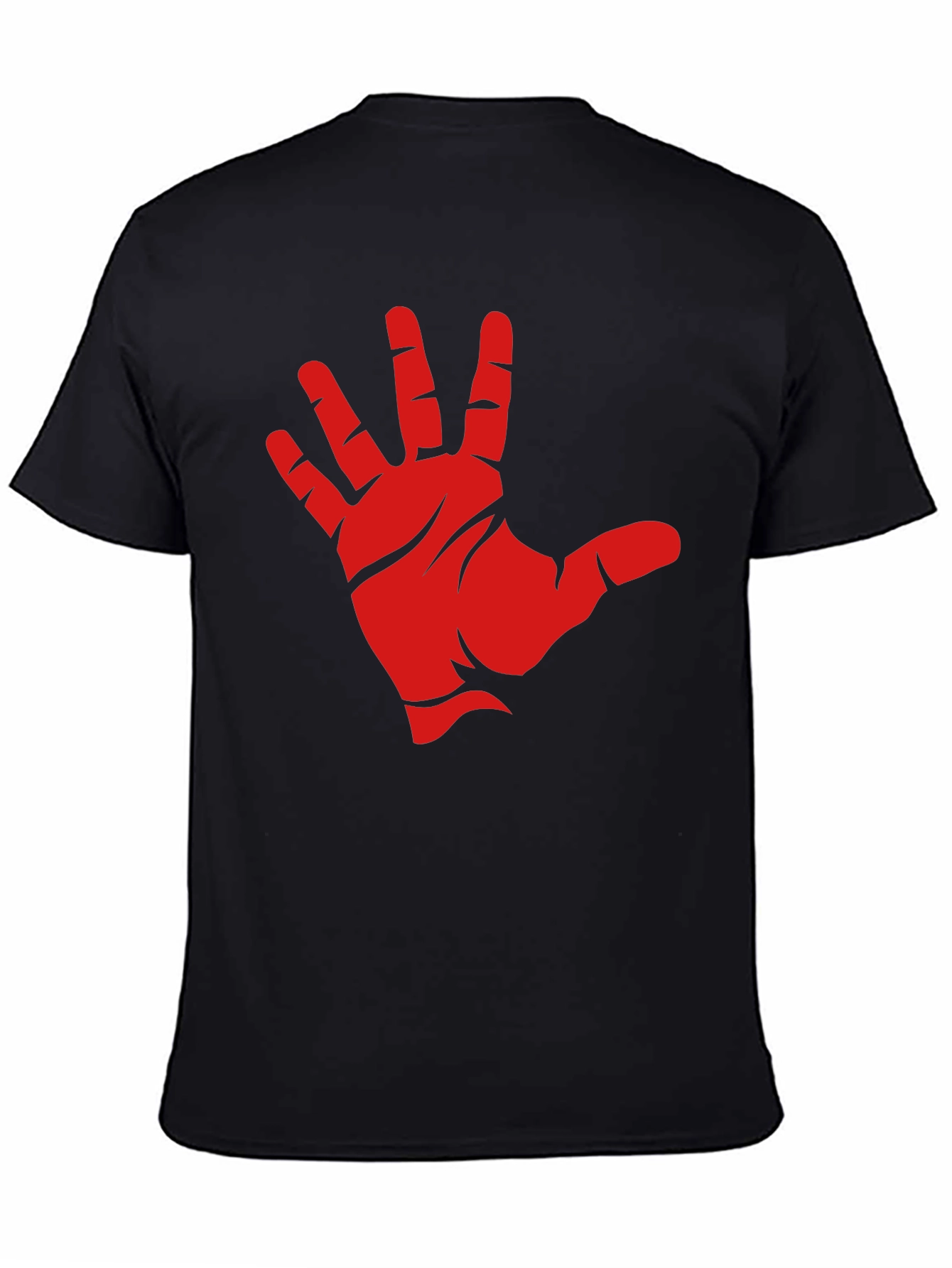Red Hand Graphic Black T-Shirt