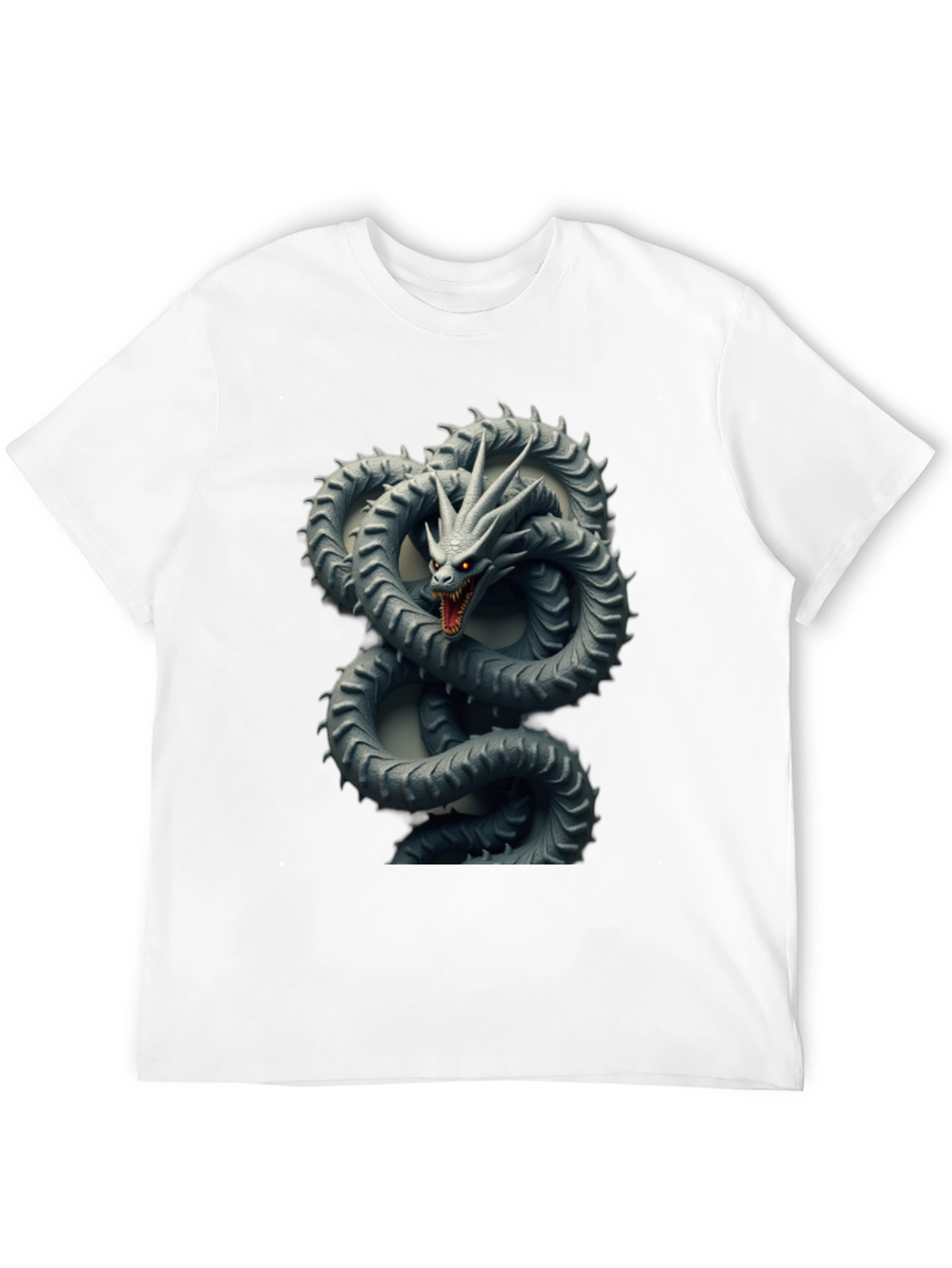 Dragon Serpent Graphic Tee - Mens Black T-Shirt