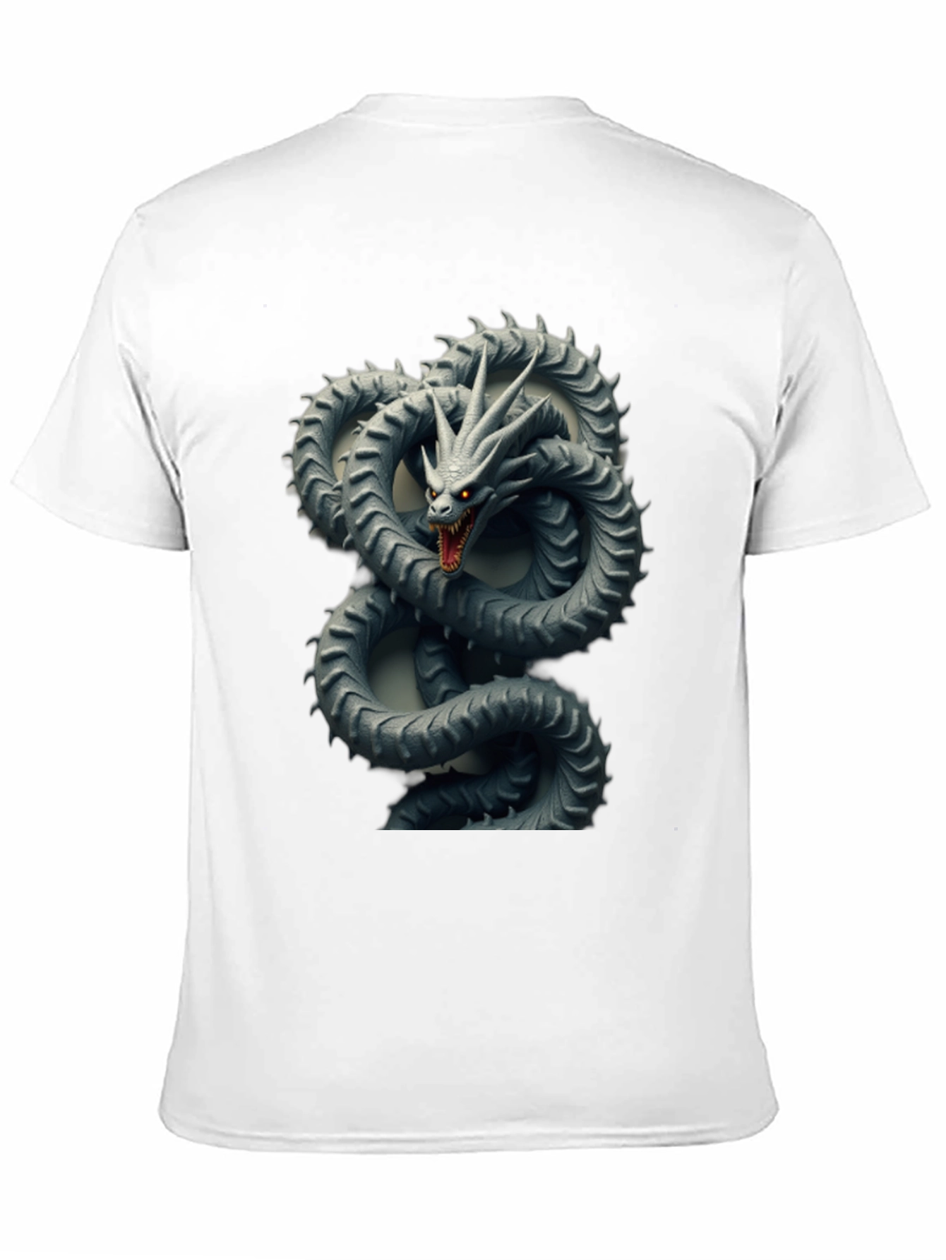 Dragon Serpent Graphic Tee - Mens Black T-Shirt