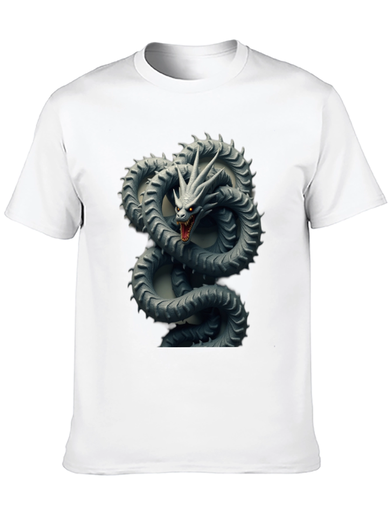 Dragon Serpent Graphic Tee - Mens Black T-Shirt