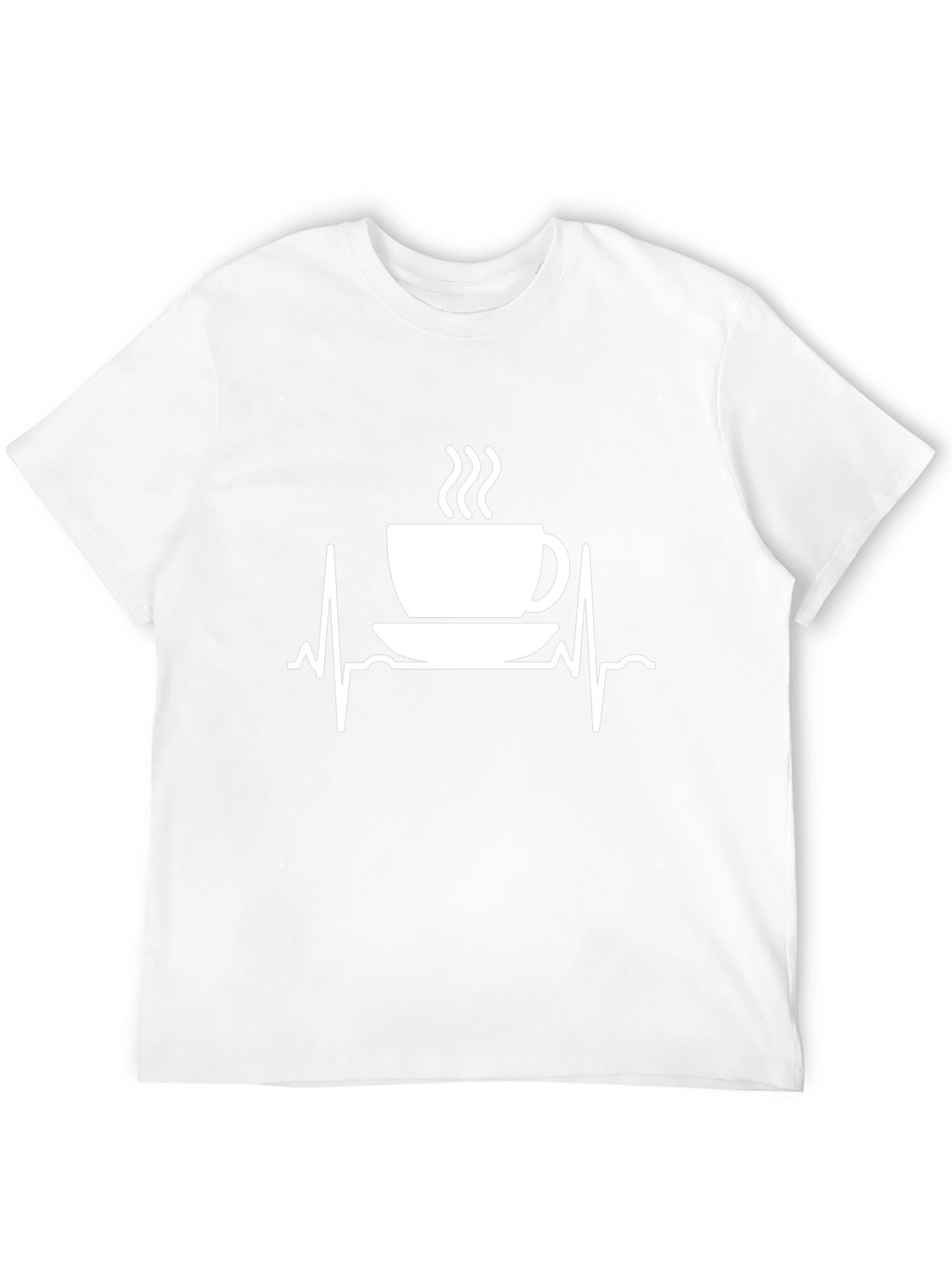 Coffee Heartbeat T-Shirt - Stylish Caffeine Lover Tee