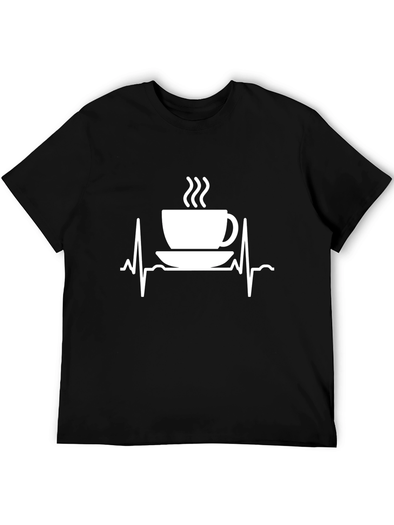 Coffee Heartbeat T-Shirt - Stylish Caffeine Lover Tee