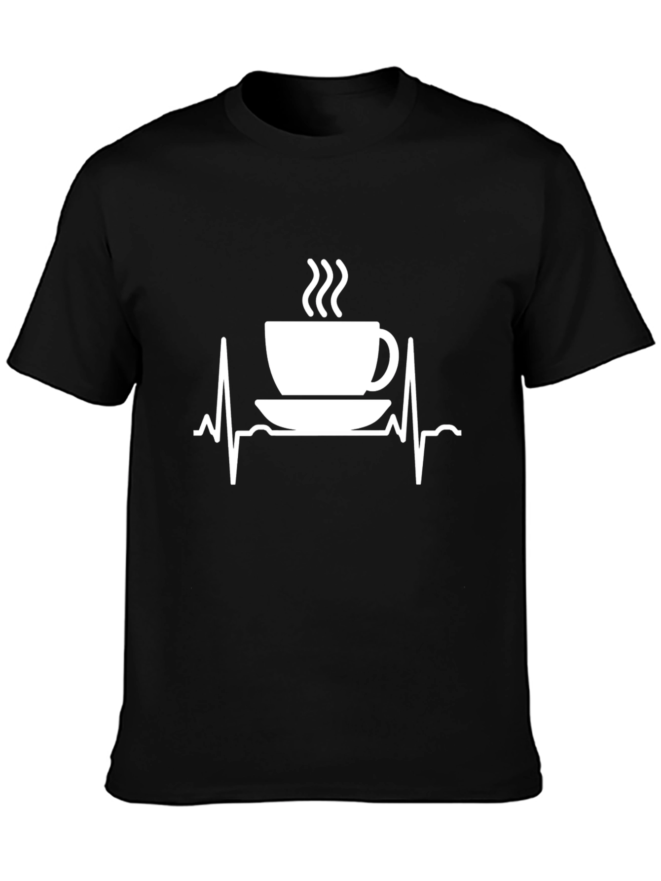 Coffee Heartbeat T-Shirt - Stylish Caffeine Lover Tee