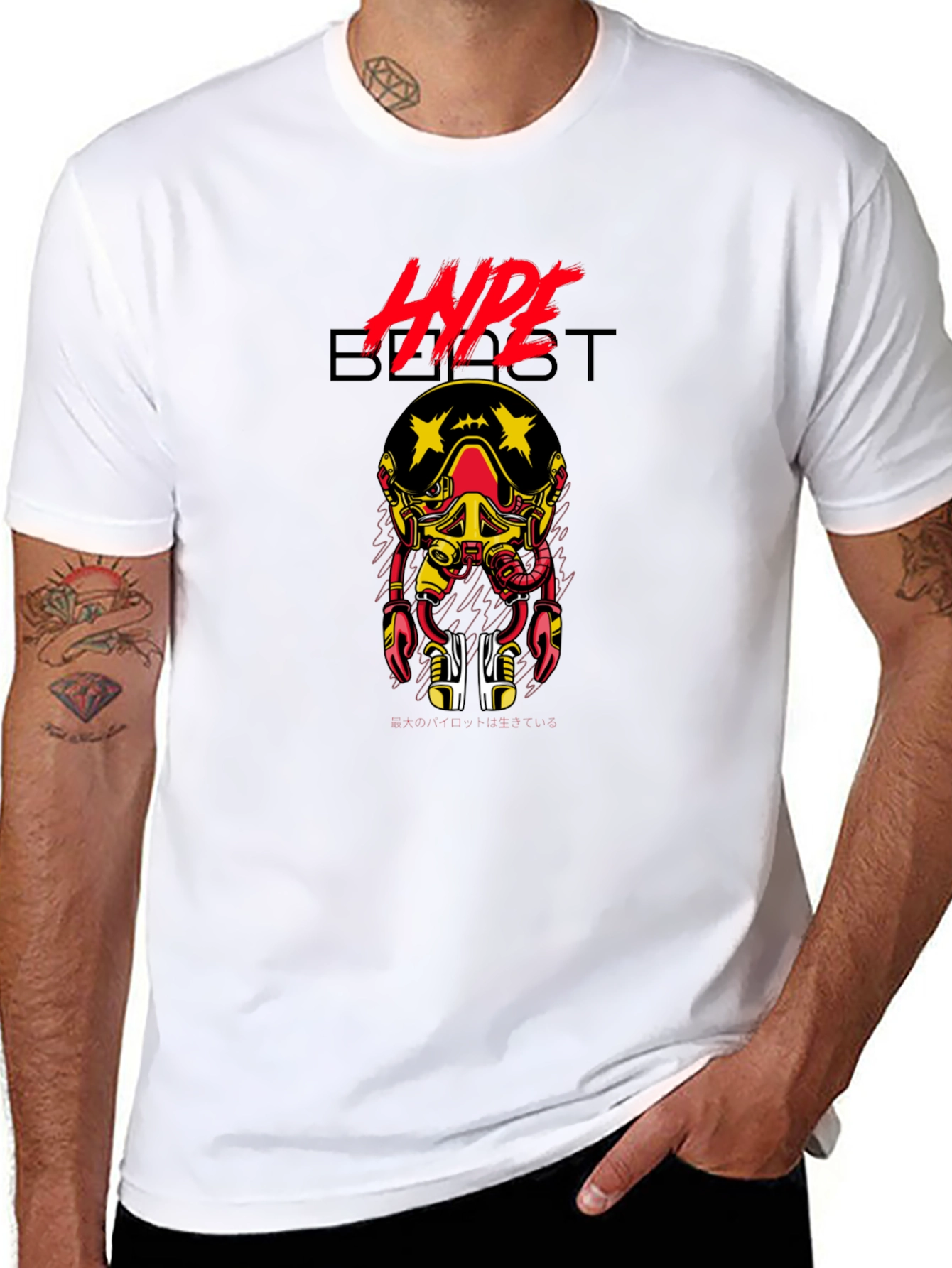 Hypebeast Graphic Print Crew Neck T-Shirt