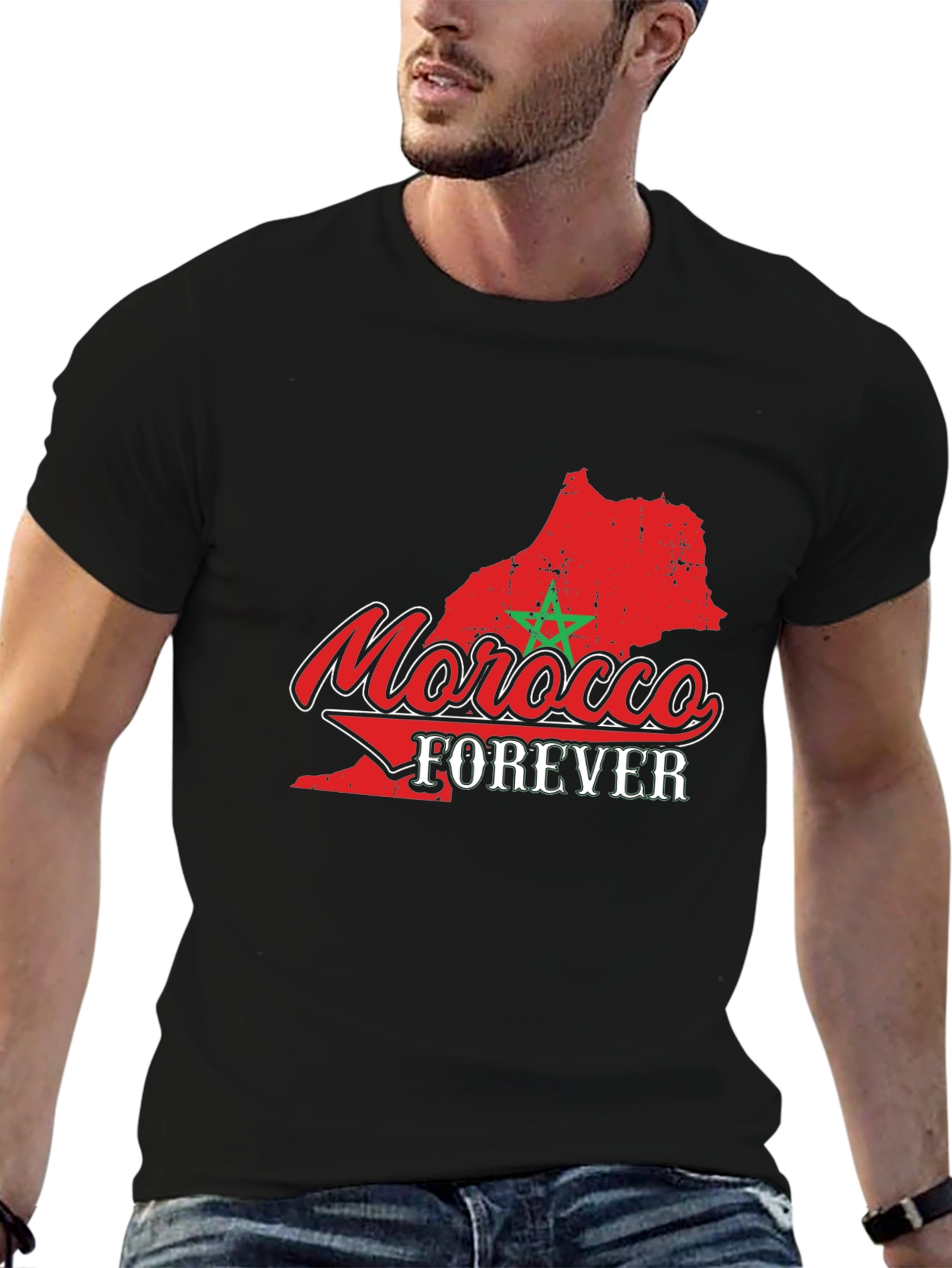 Morocco Forever Graphic T-Shirt - Black