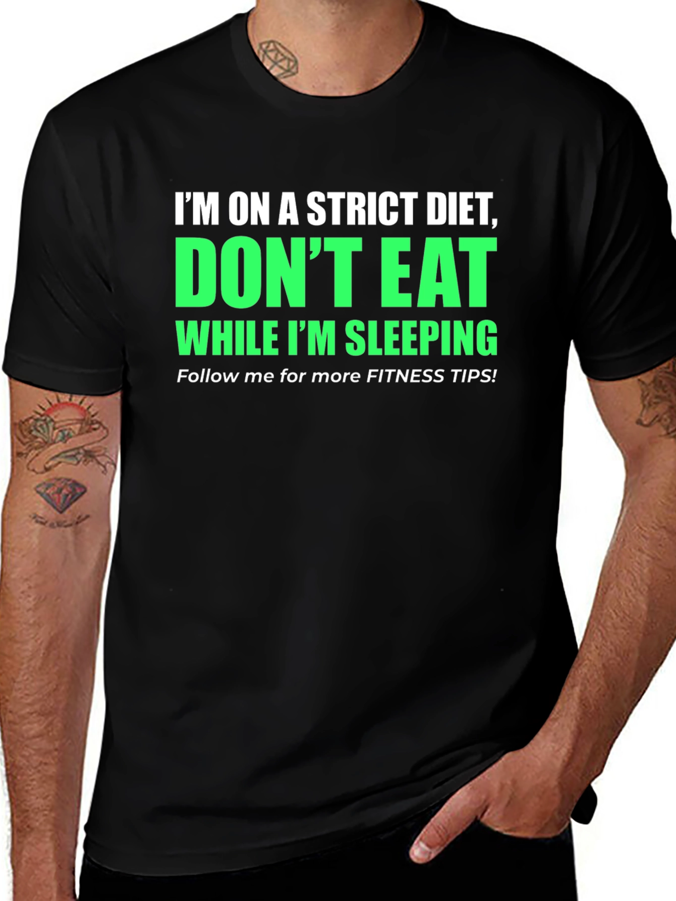 Funny Diet T-Shirt - Dont Eat While Im Sleeping