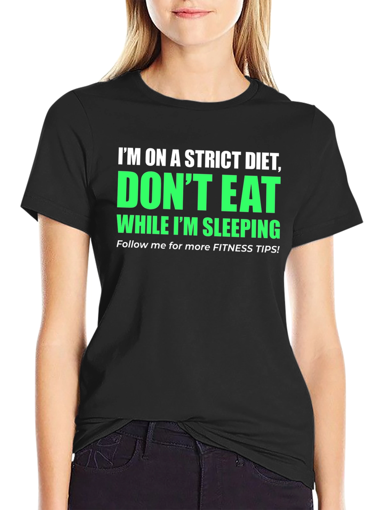 Funny Diet T-Shirt - Dont Eat While Im Sleeping