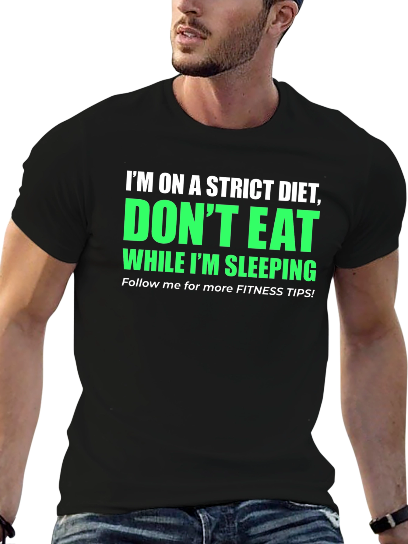 Funny Diet T-Shirt - Dont Eat While Im Sleeping