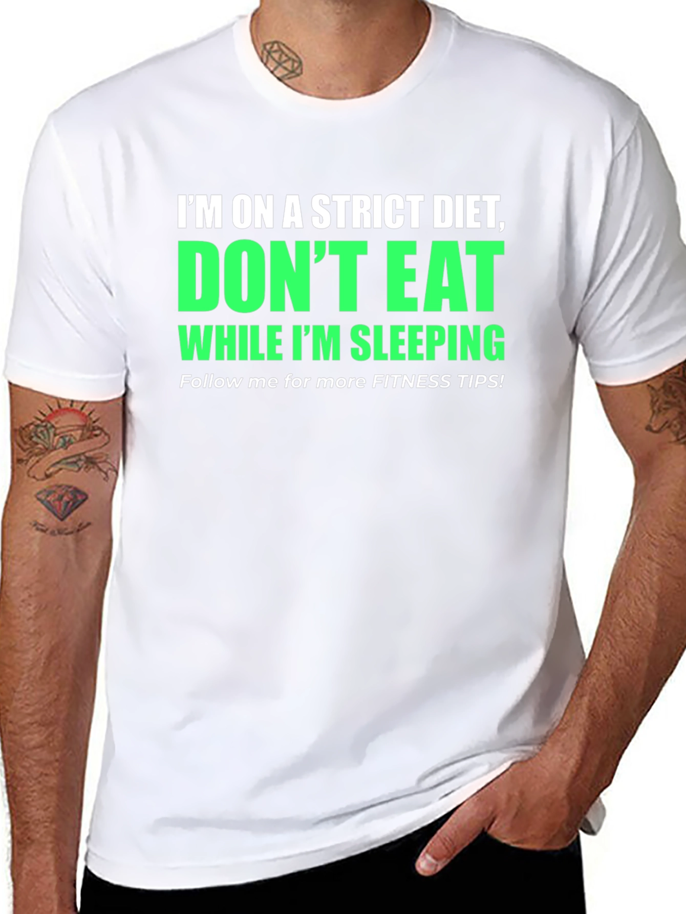 Funny Diet T-Shirt - Dont Eat While Im Sleeping