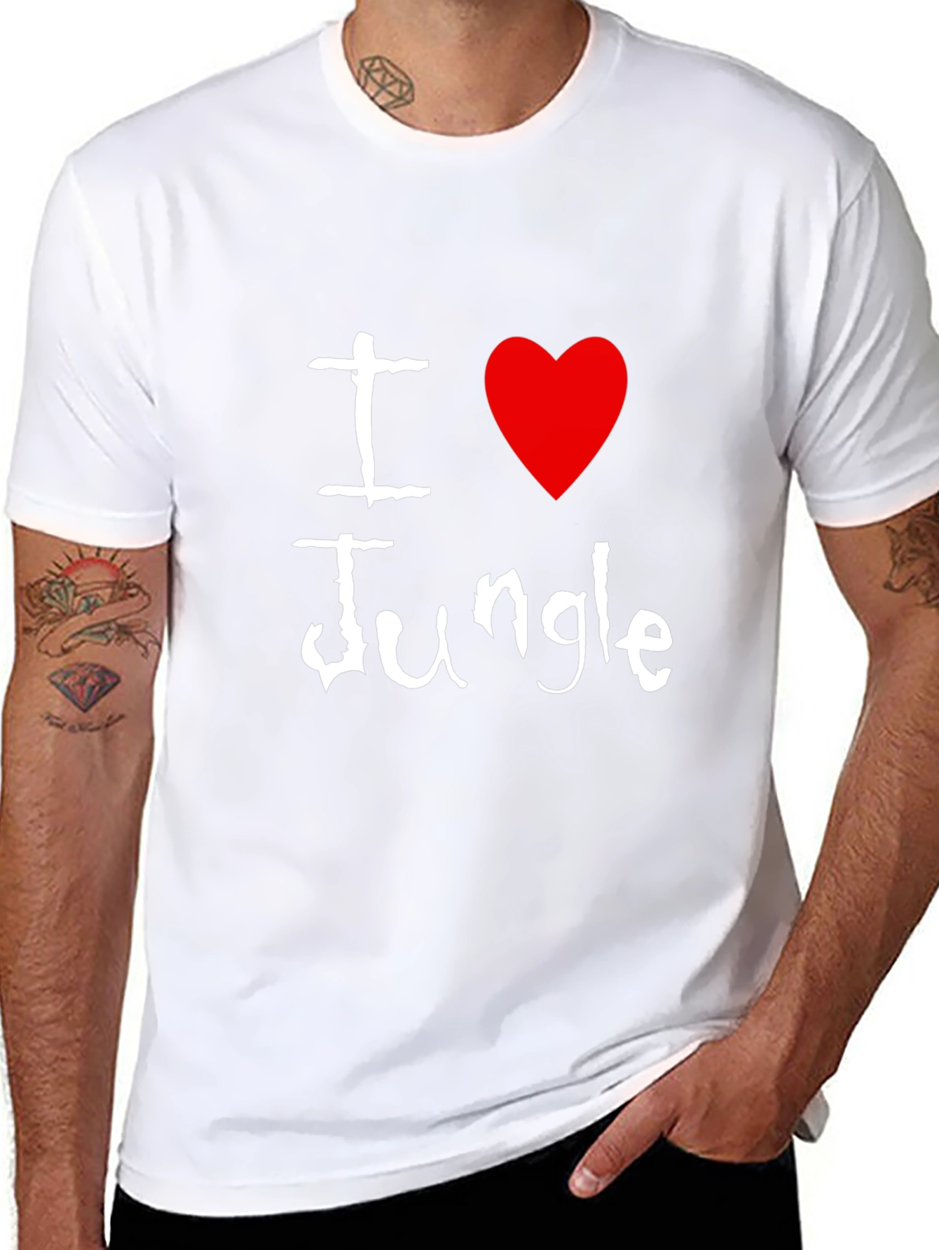 I Heart Jungle Black T-Shirt