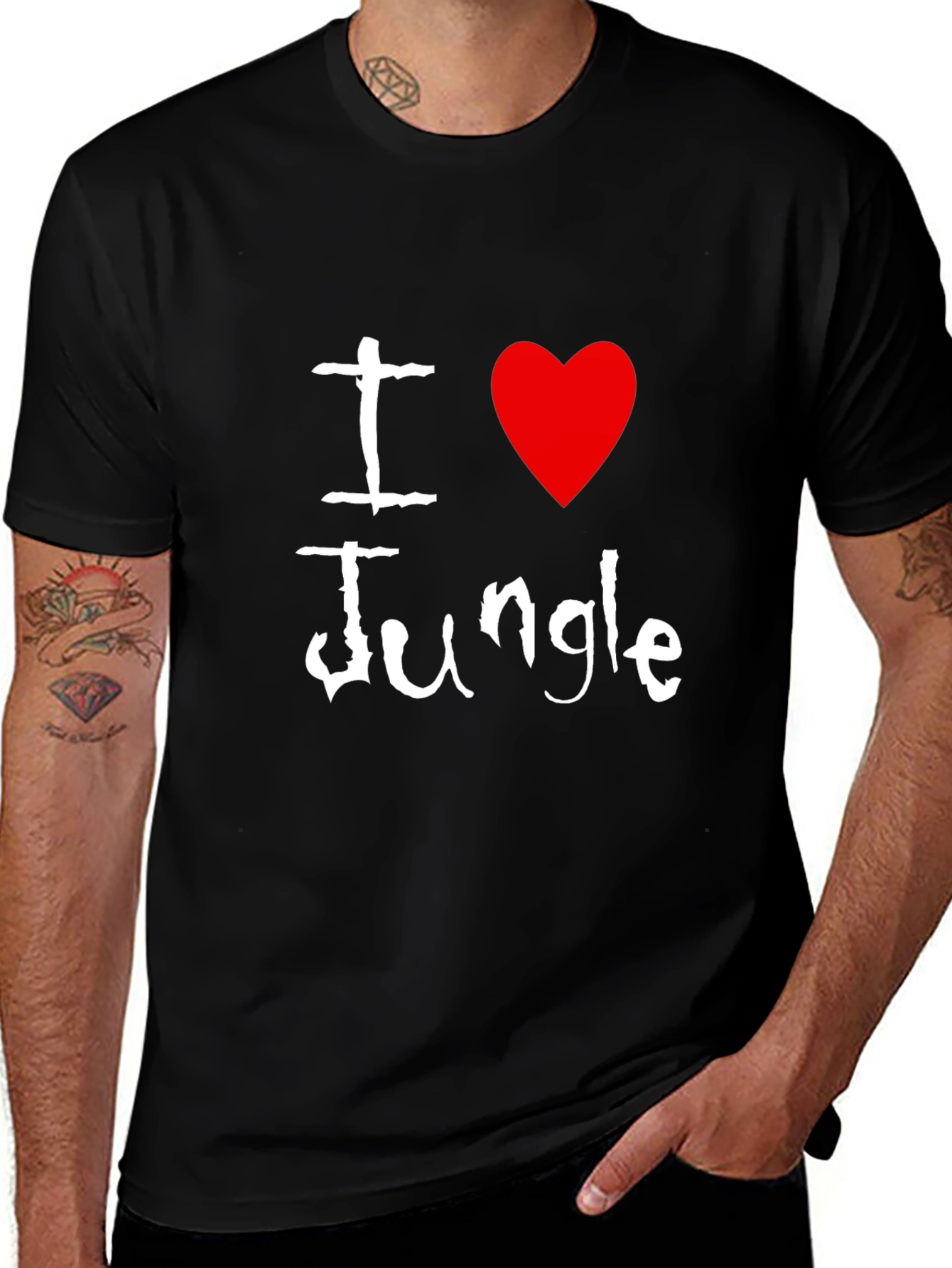 I Heart Jungle Black T-Shirt