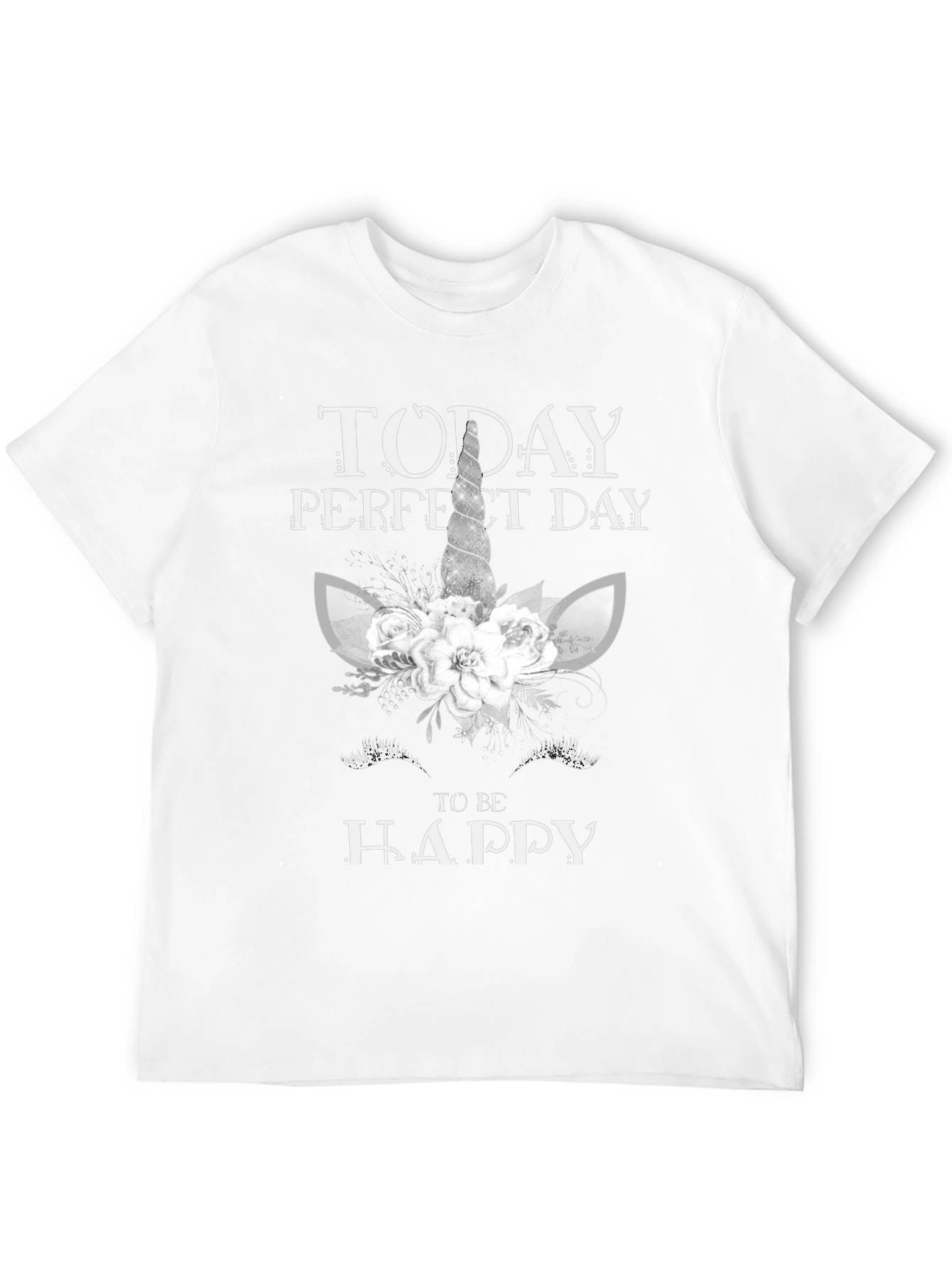 Unicorn Happy Day Black Tee