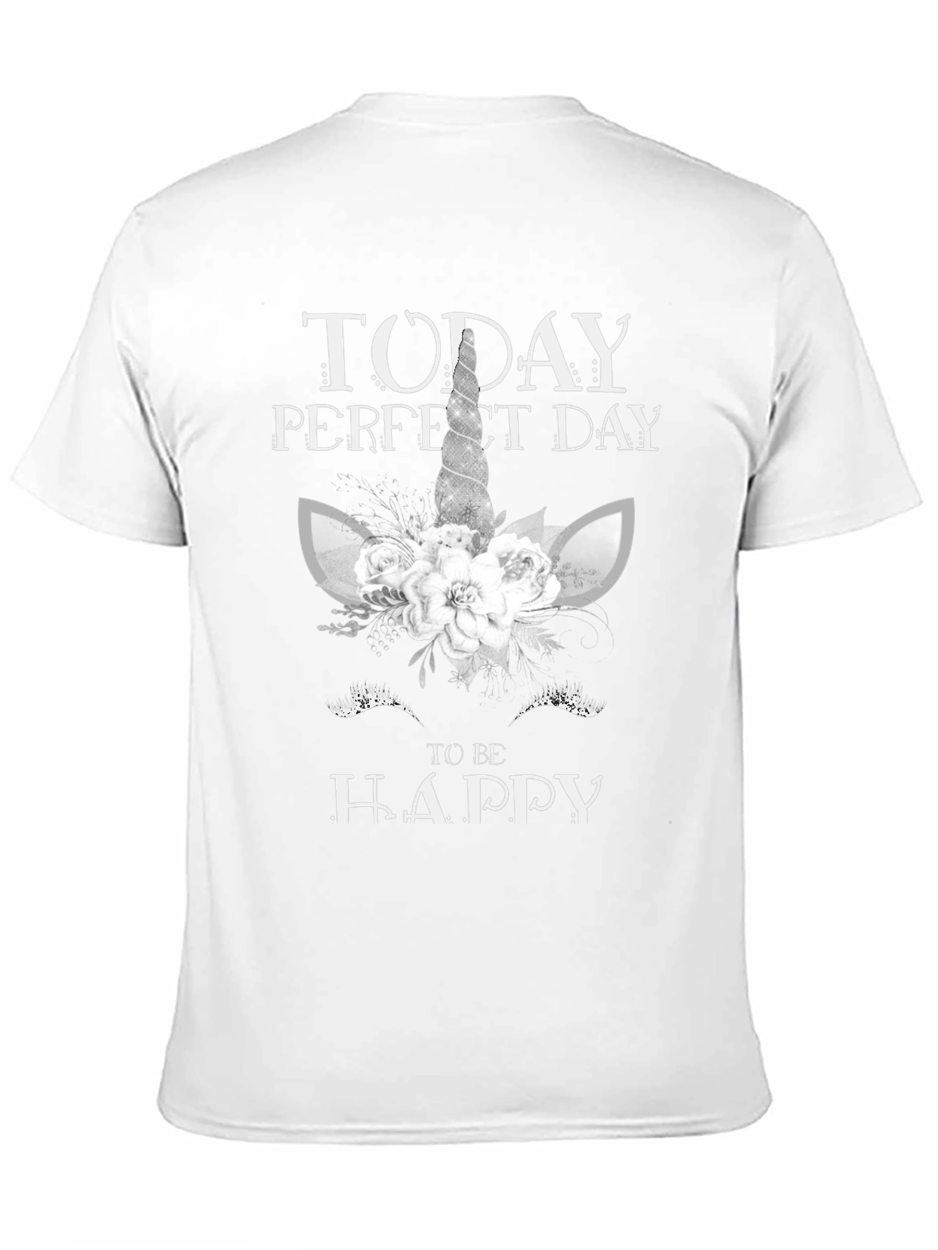 Unicorn Happy Day Black Tee