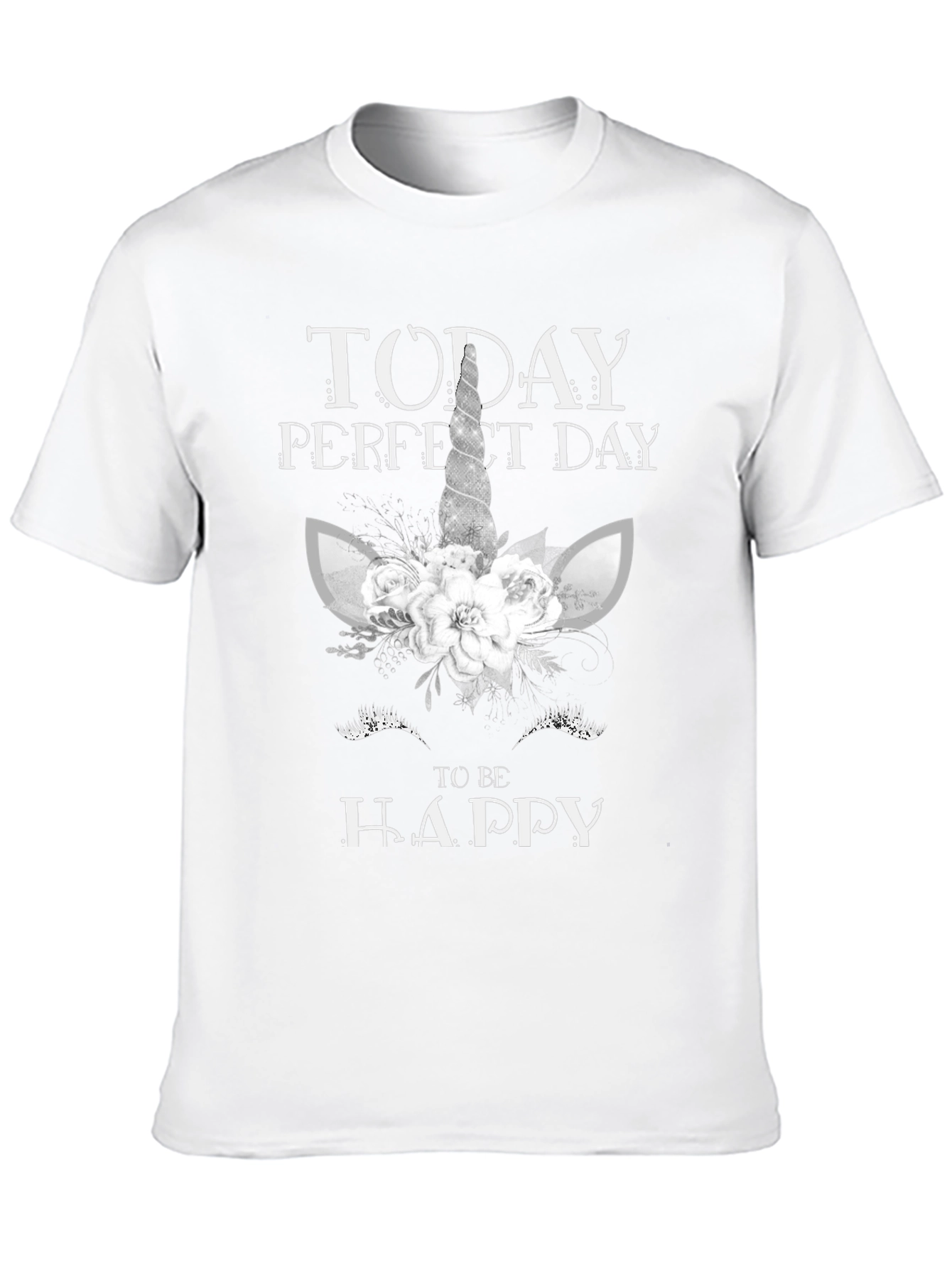 Unicorn Happy Day Black Tee