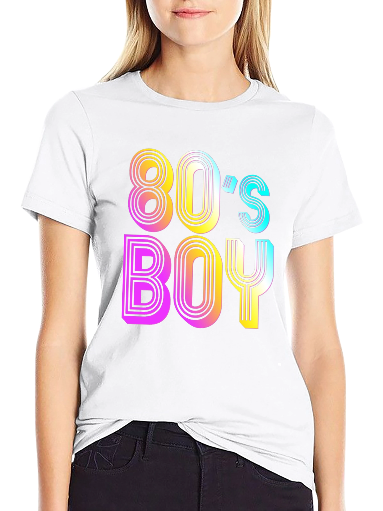 80s Boy Retro T-Shirt - Black