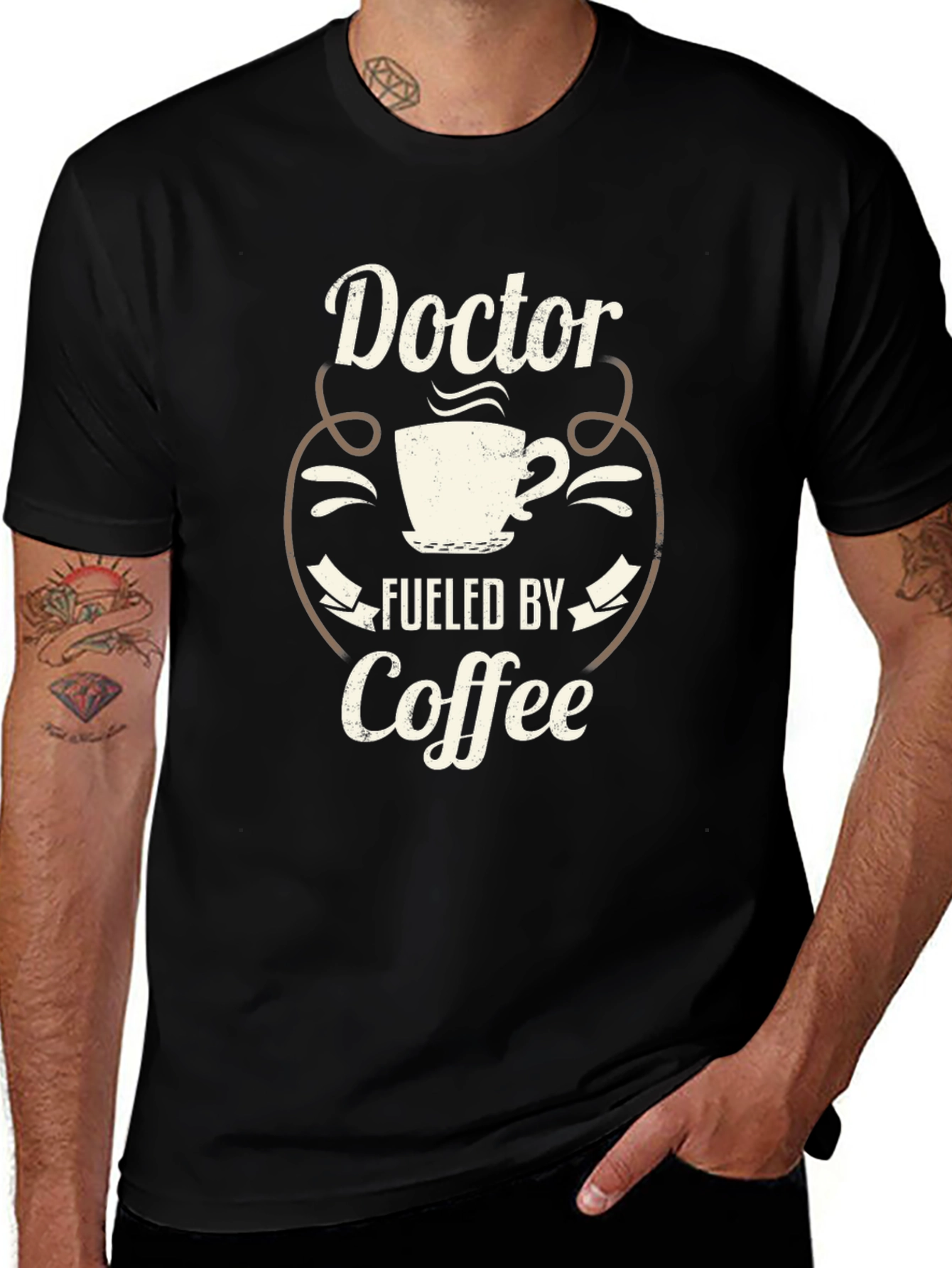 Doctor Fueled By Coffee Graphic T-Shirt