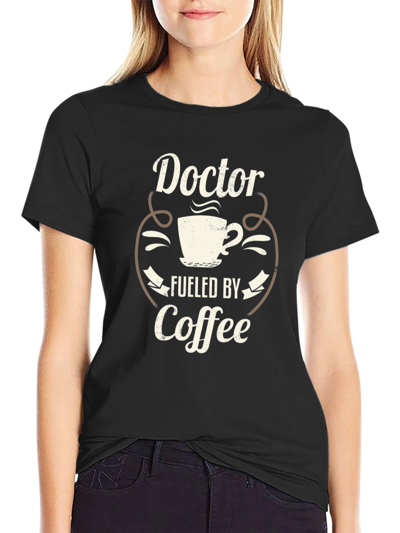 Doctor Fueled By Coffee Graphic T-Shirt