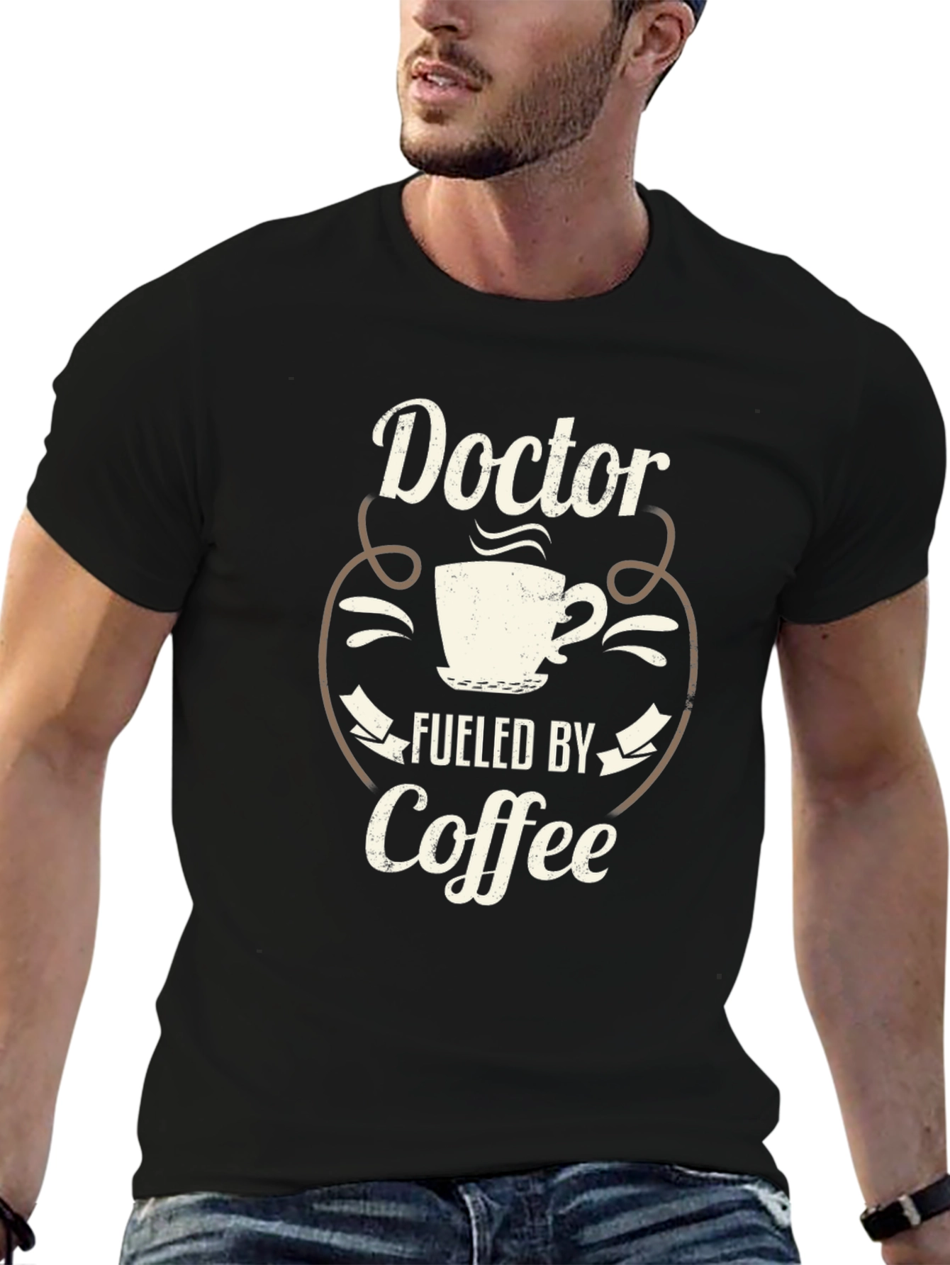 Doctor Fueled By Coffee Graphic T-Shirt